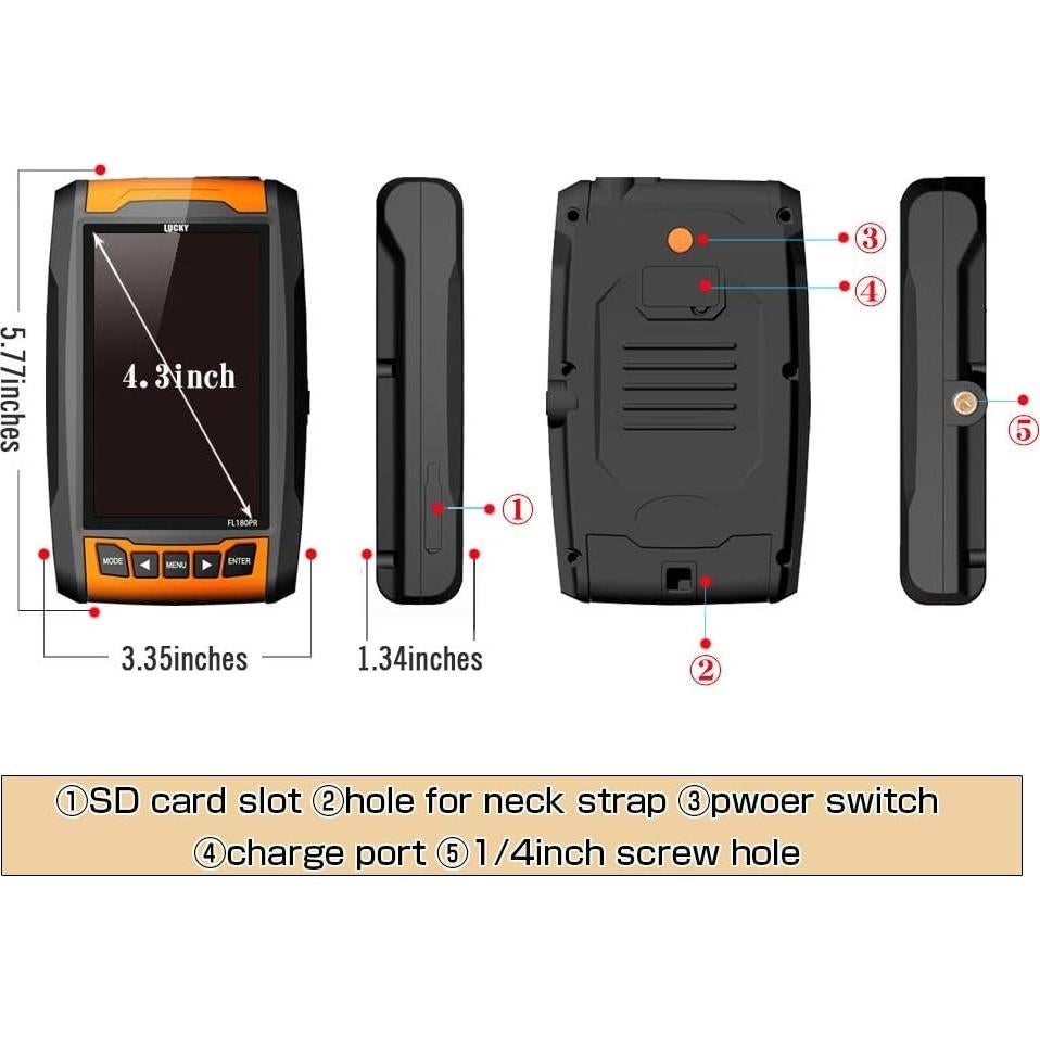 Cámara de Pesca Submarina LUCKYLAKER con Monitor LCD 10.92 cm