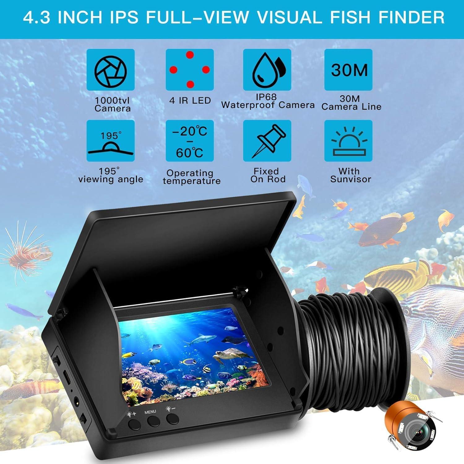 Cámara de Pesca Submarina Yerzsiffy 4.3" IP68 Infrarroja