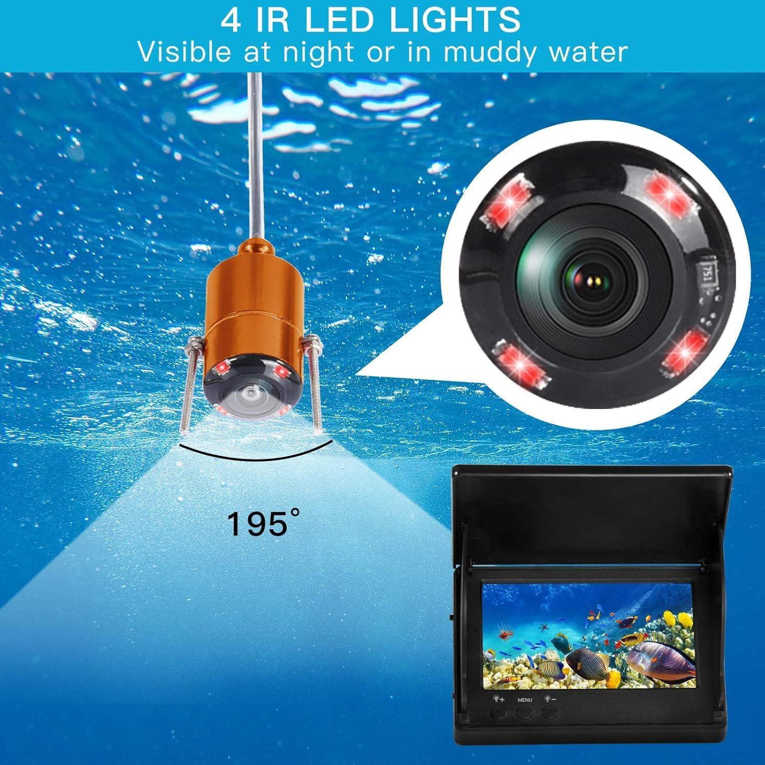 Cámara de Pesca Submarina Yerzsiffy 4.3" IP68 Infrarroja