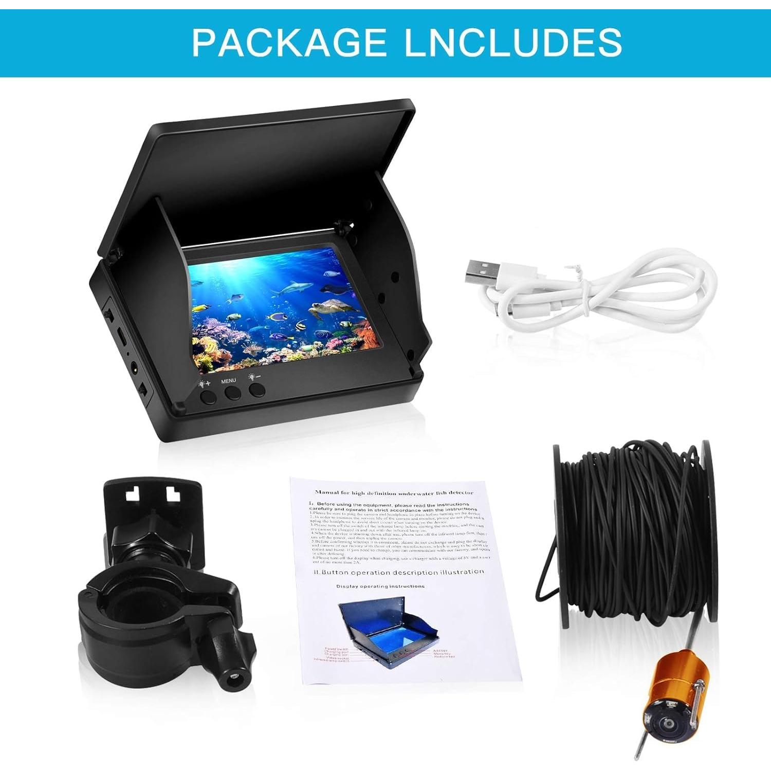 Cámara de Pesca Submarina Yerzsiffy 4.3" IP68 Infrarroja