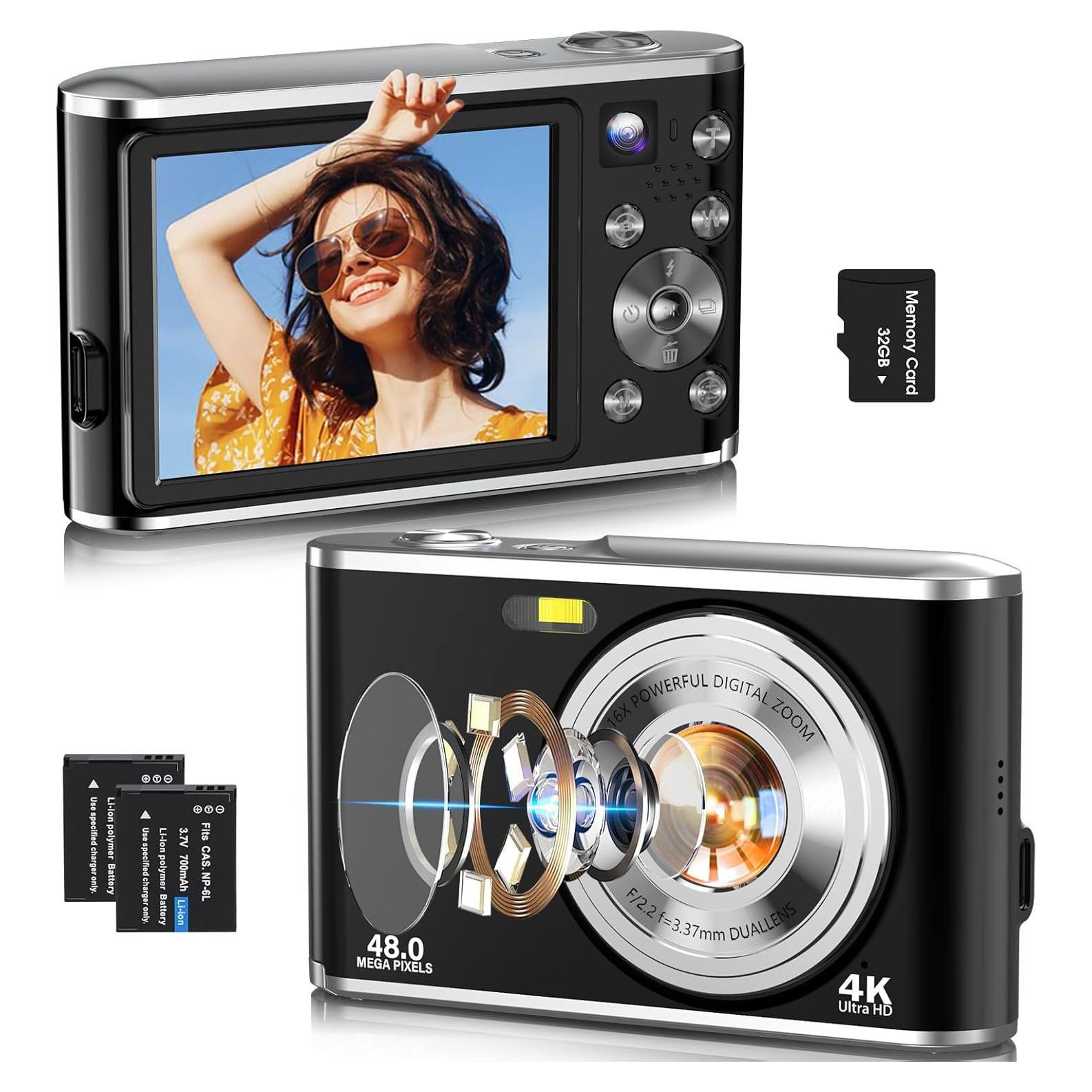 Cámara Digital 4K HICSHON DC306 48MP Autofocus Zoom 16X