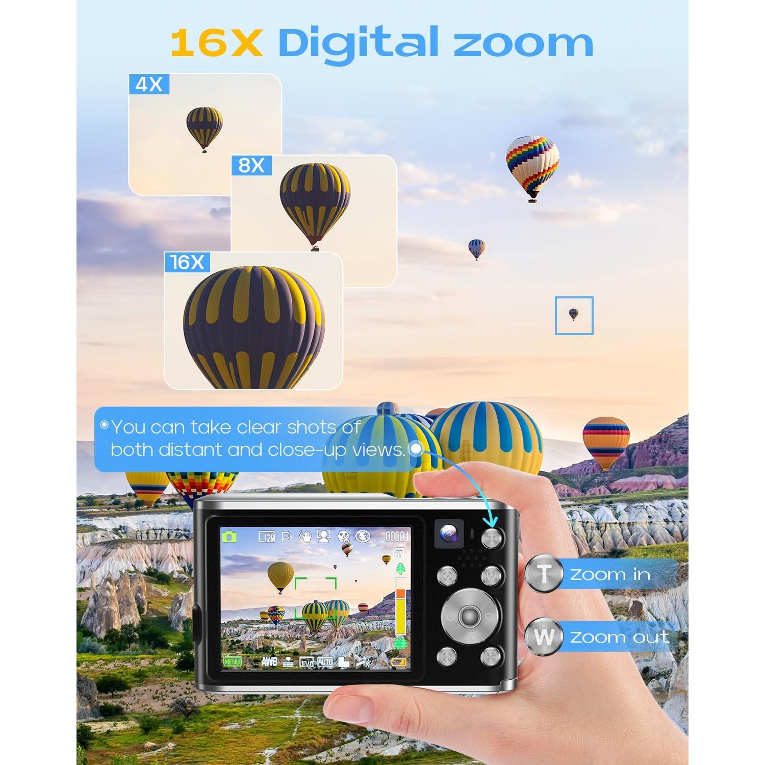 Cámara Digital 4K HICSHON DC306 48MP Autofocus Zoom 16X