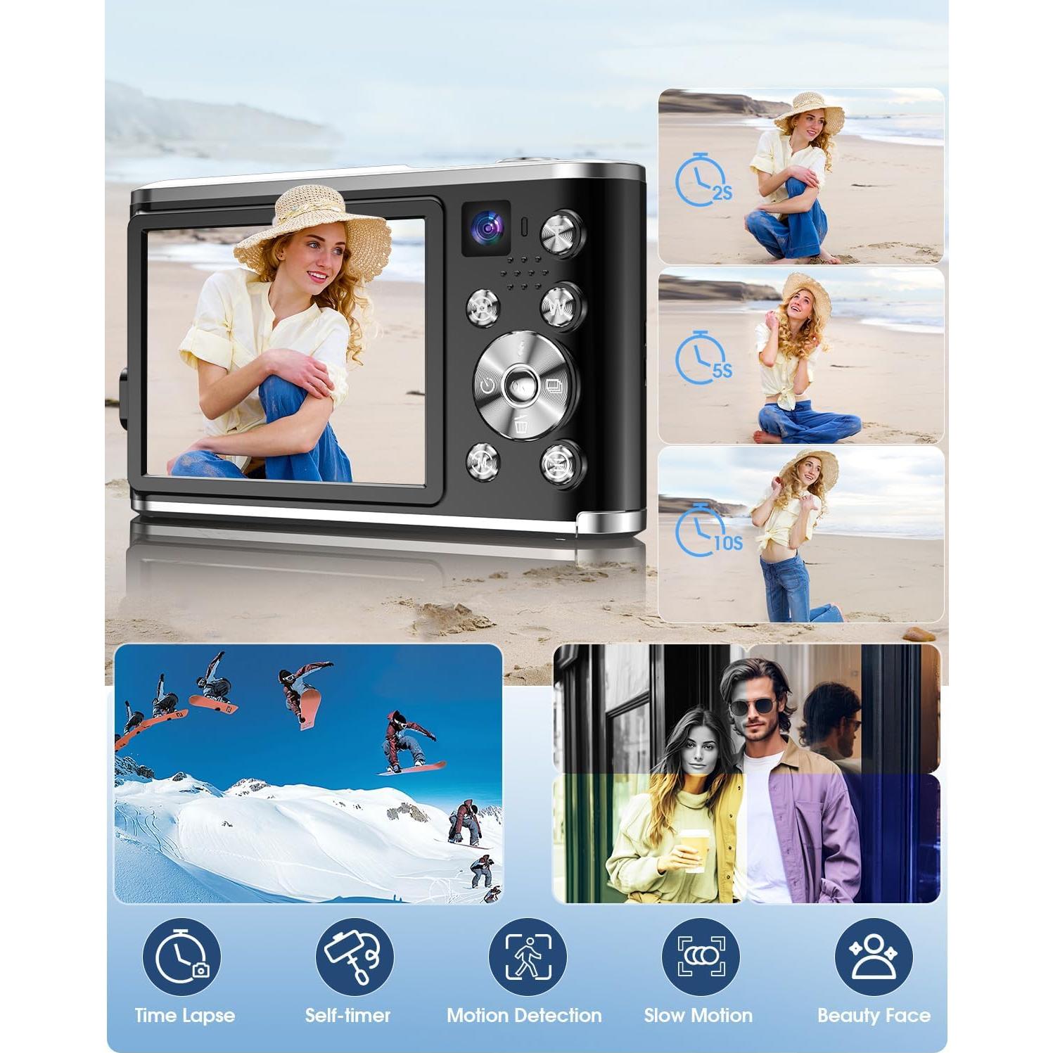 Cámara Digital 4K HICSHON DC306 48MP Autofocus Zoom 16X