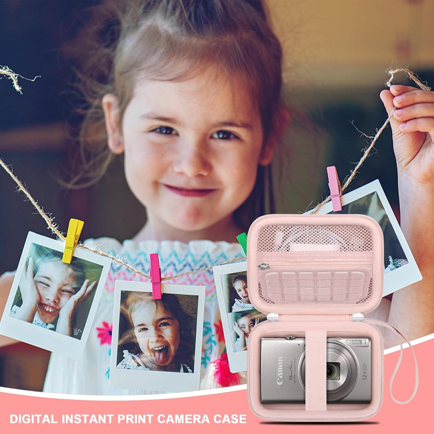 Funda Canboc Rosa para Cámara Canon PowerShot ELPH 360