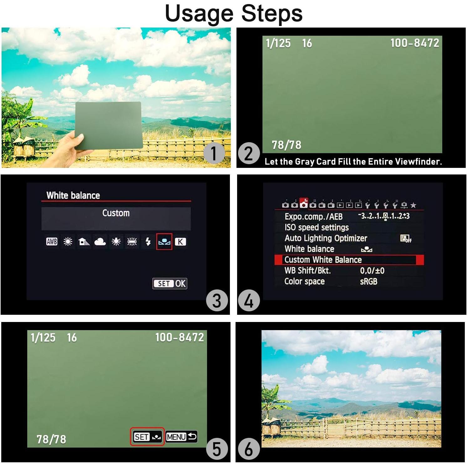 Tarjeta de Balance de Blancos Anwenk Gris 18% 13.5x18.5cm