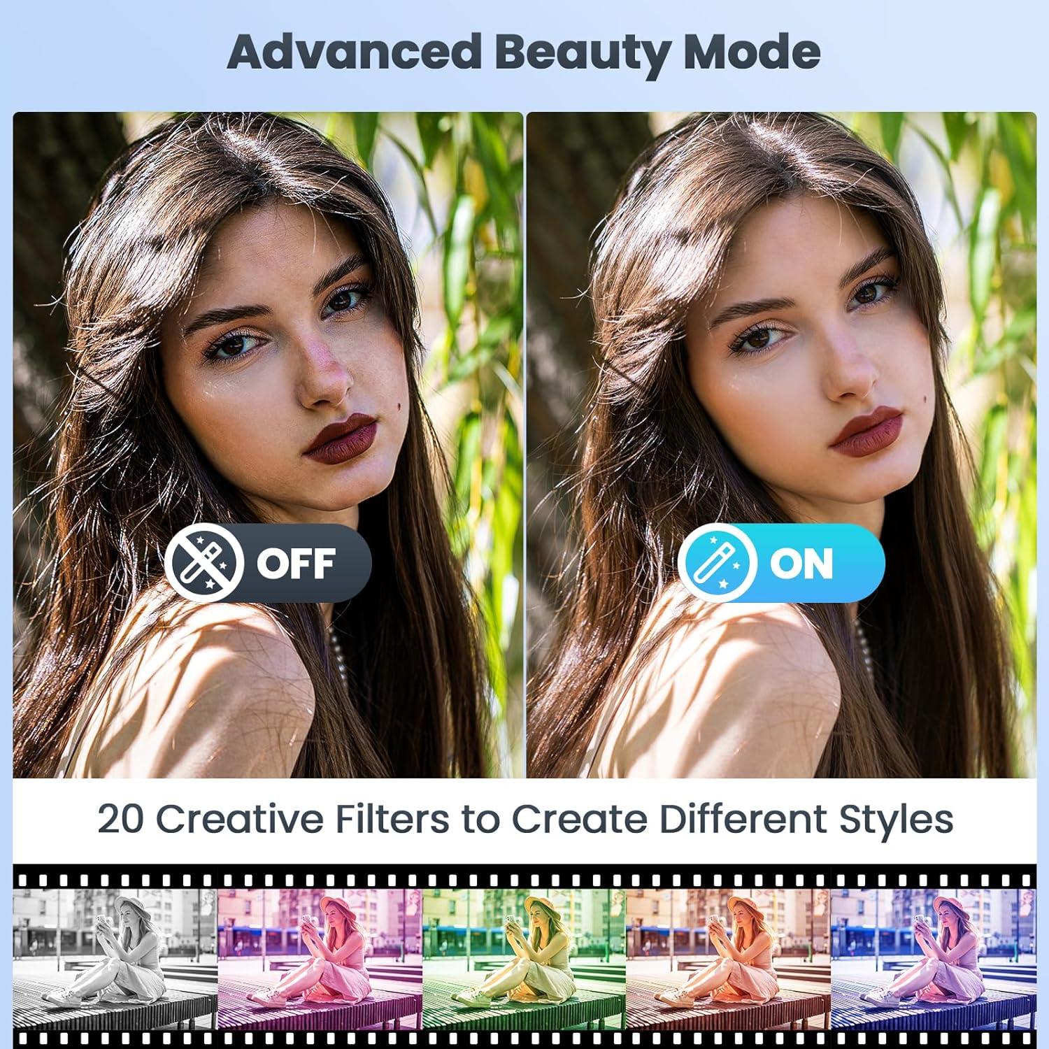 Cámara Digital Compacta Hoestr A60 64MP 4K 18x Zoom con 64GB
