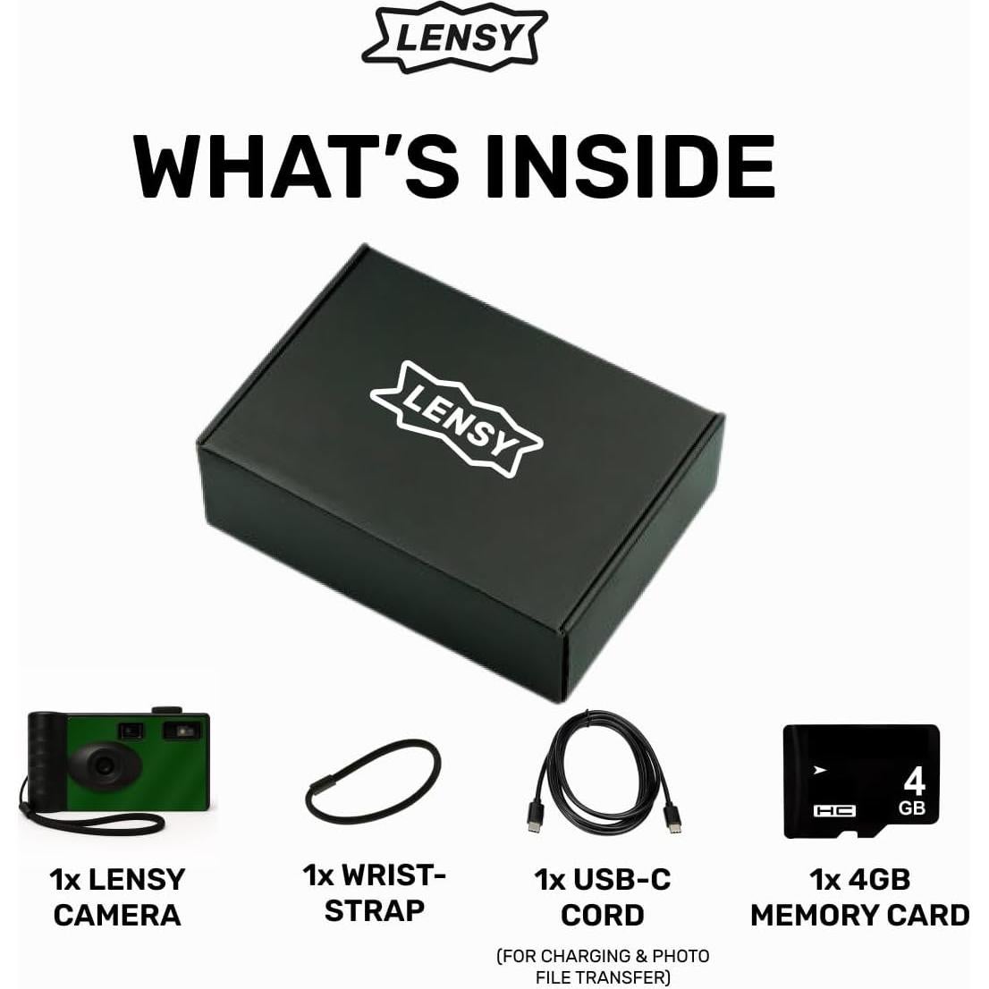 Cámara Digital Sin Pantalla Lensy Verde Bosque 8MP 4 Filtros