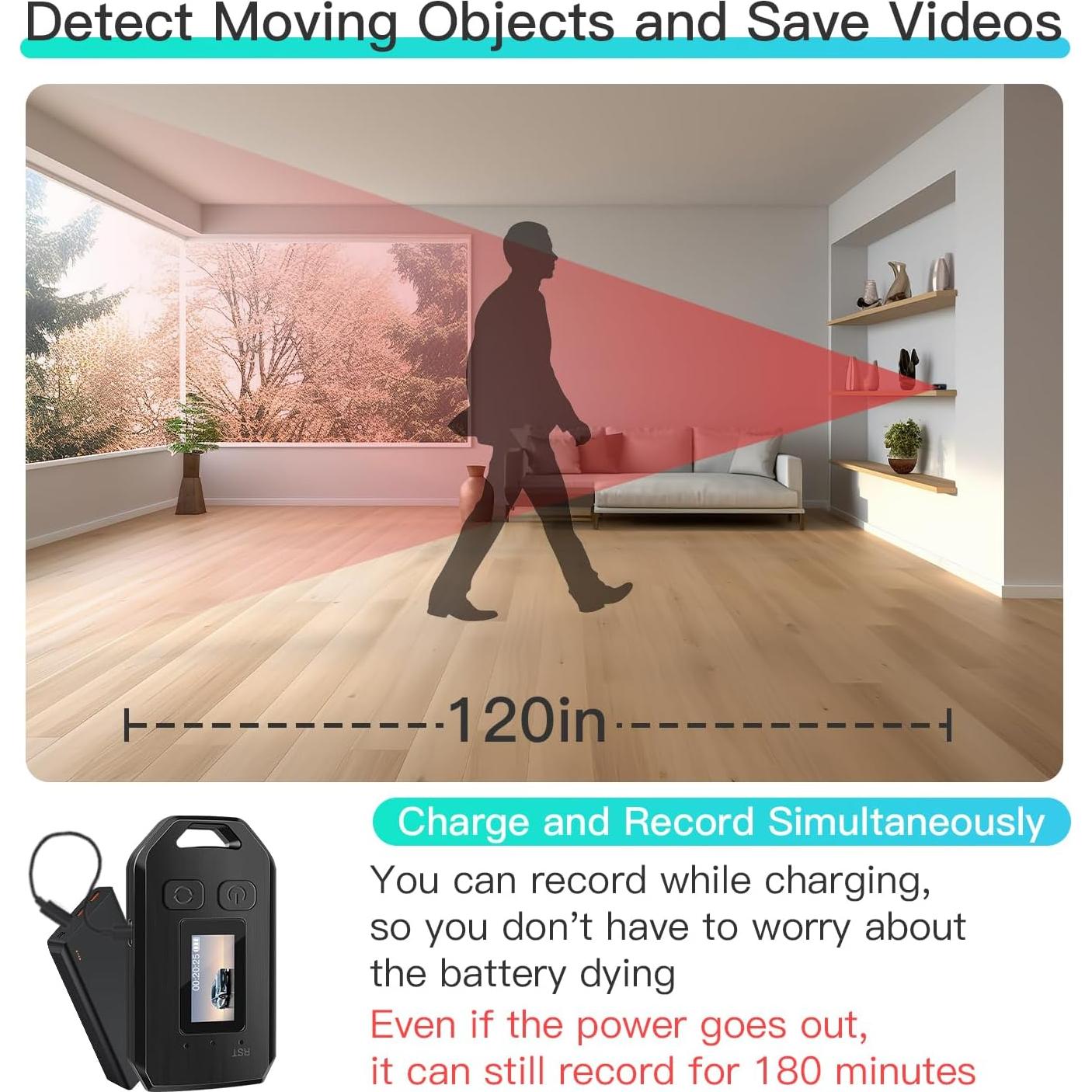 Cámara Corporal JFTWMG Q20 64GB FHD 1080P Detección Movimiento