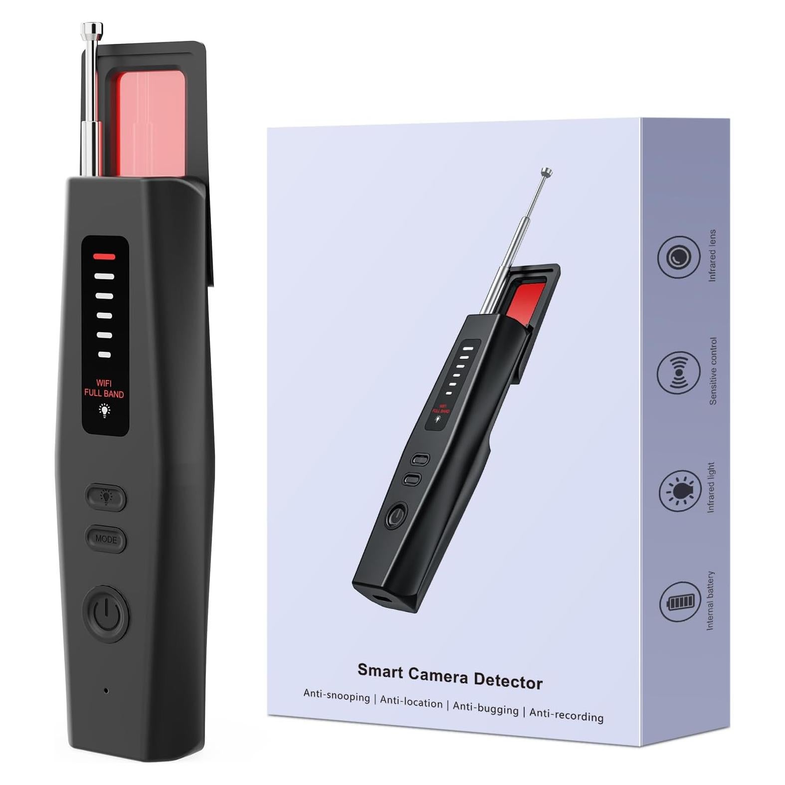 Detector de Cámara Oculta Loovett 2025, 360° RF, Portátil