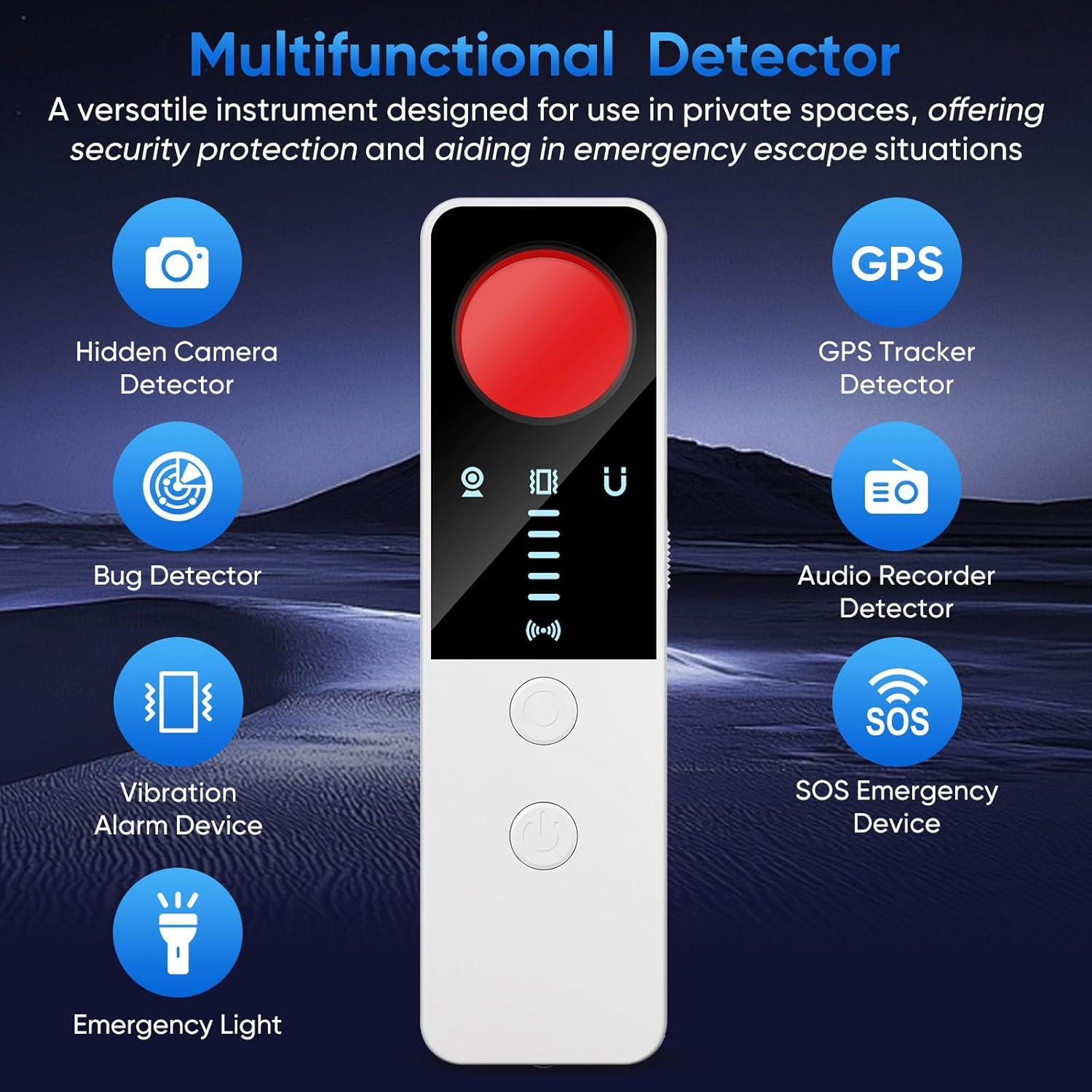 Detector de Cámara Oculta DQKK G007 con Alarma y Luz LED