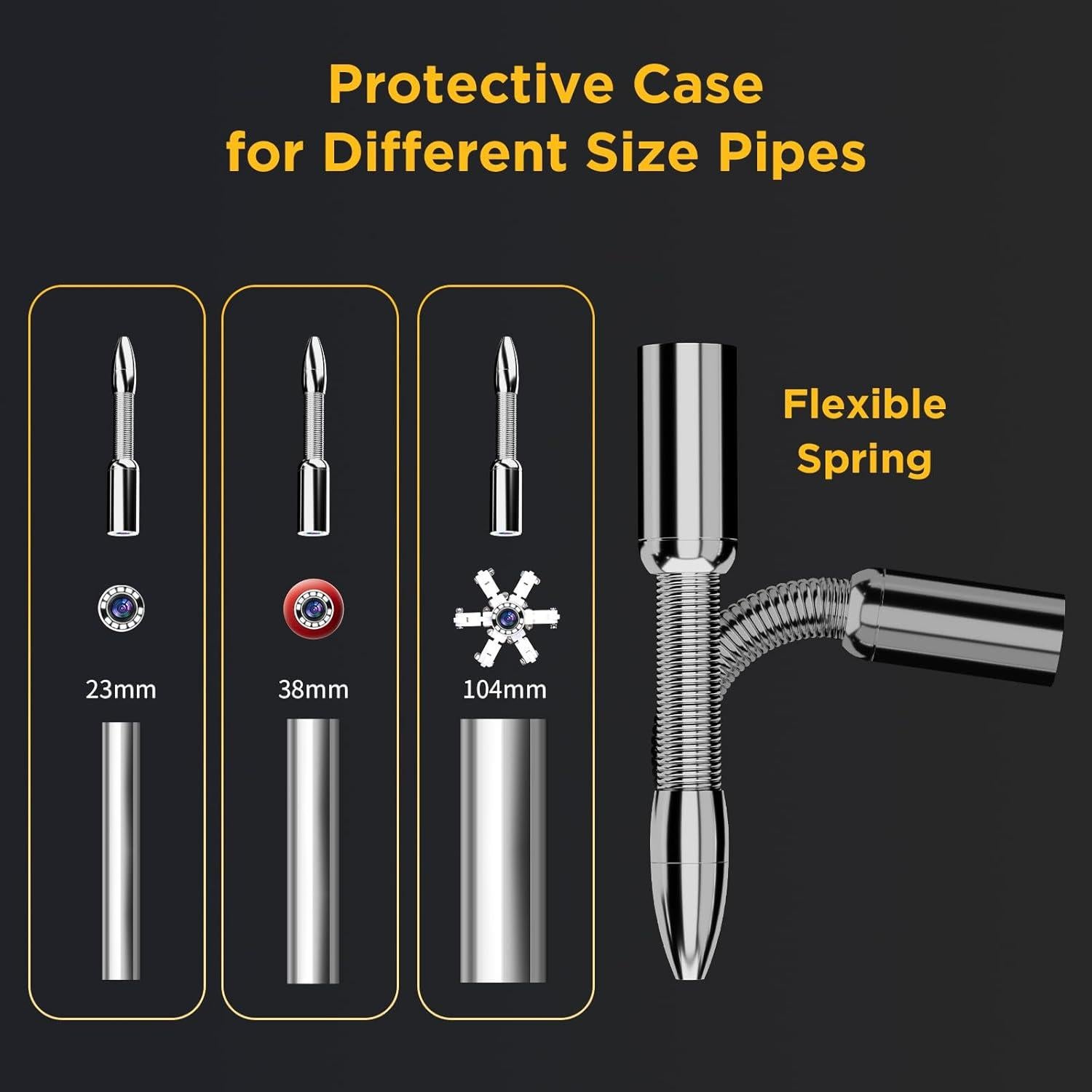 Cámara de Inspección de Tuberías OKK 50m, Pantalla 7" LCD