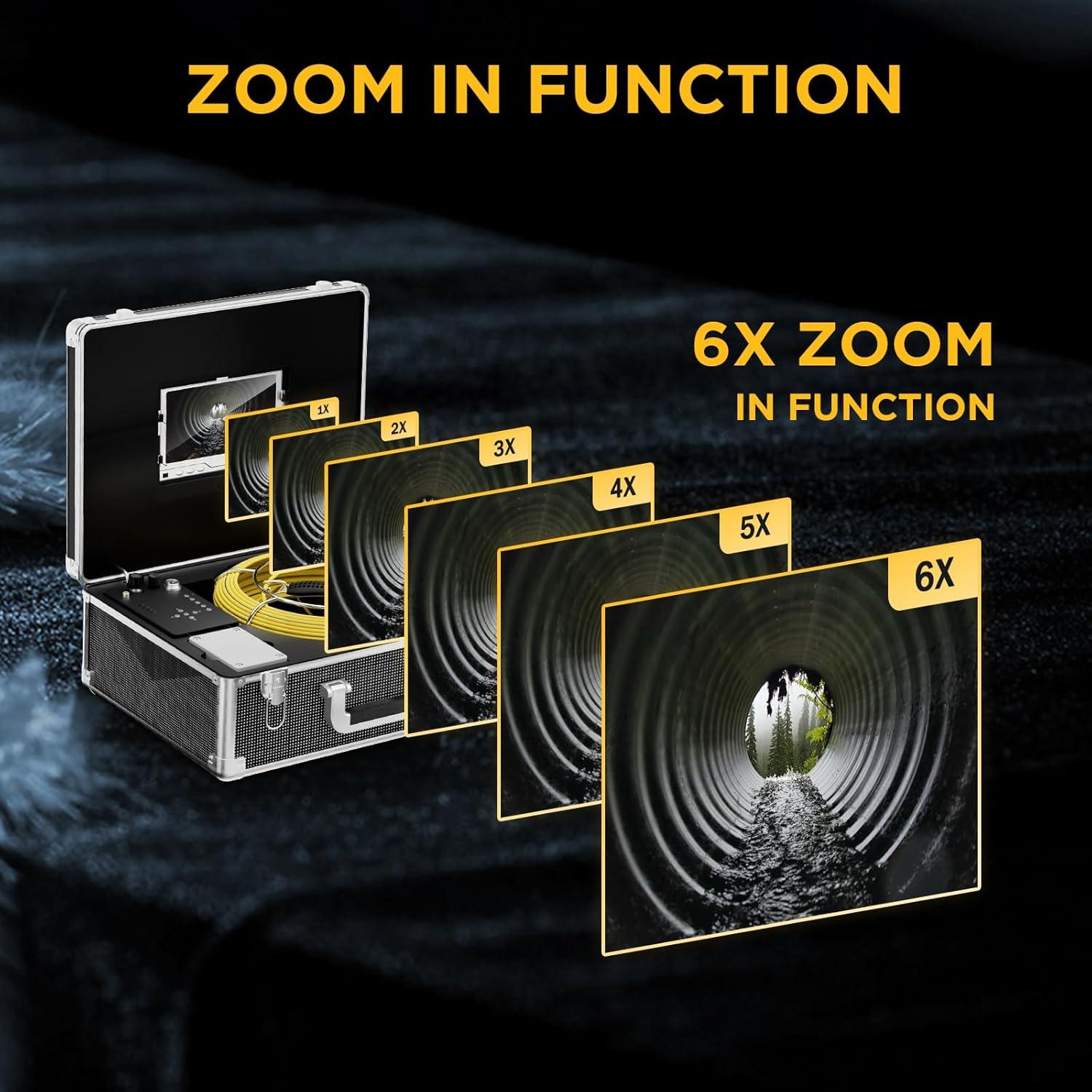 Cámara de Inspección de Tuberías OKK 50m, Pantalla 7" LCD