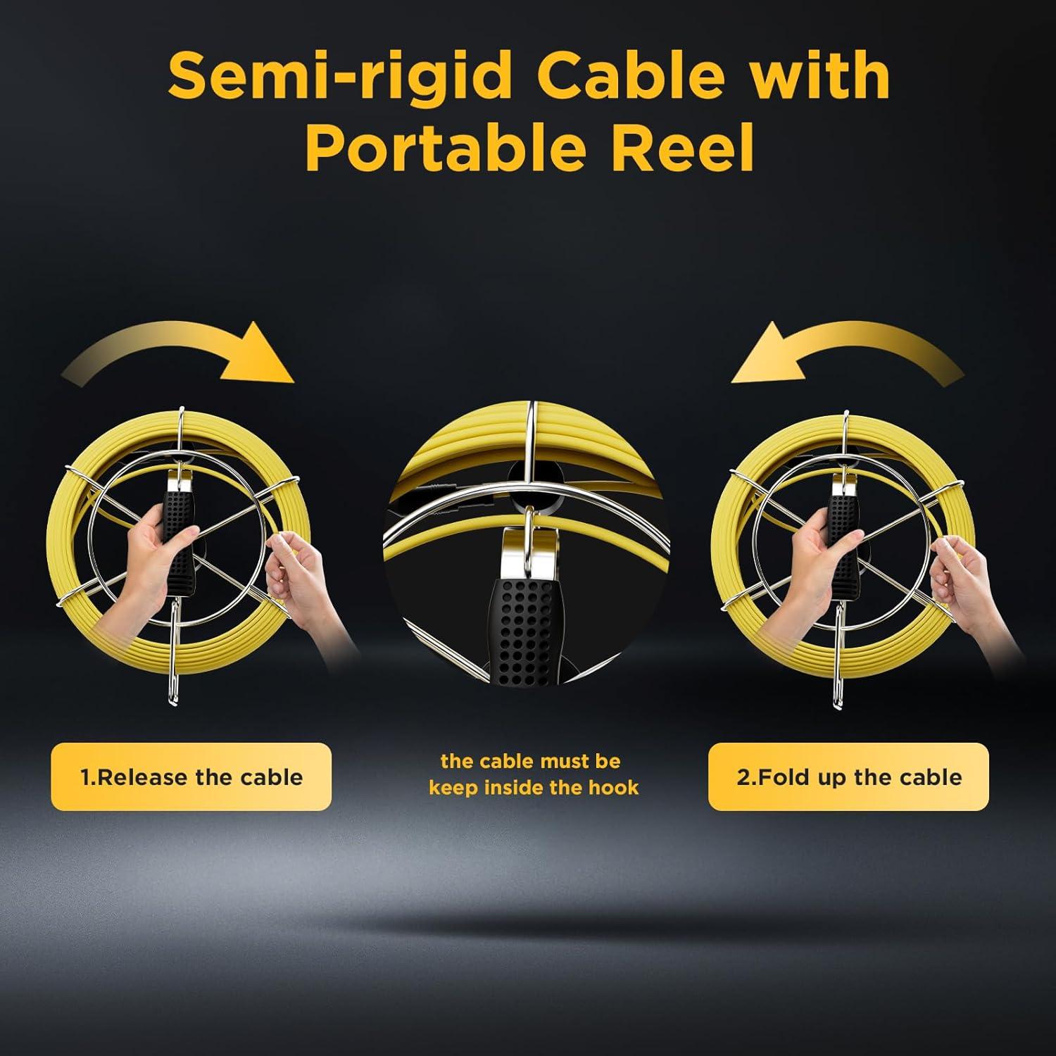 Cámara de Inspección de Tuberías OKK 50m, Pantalla 7" LCD