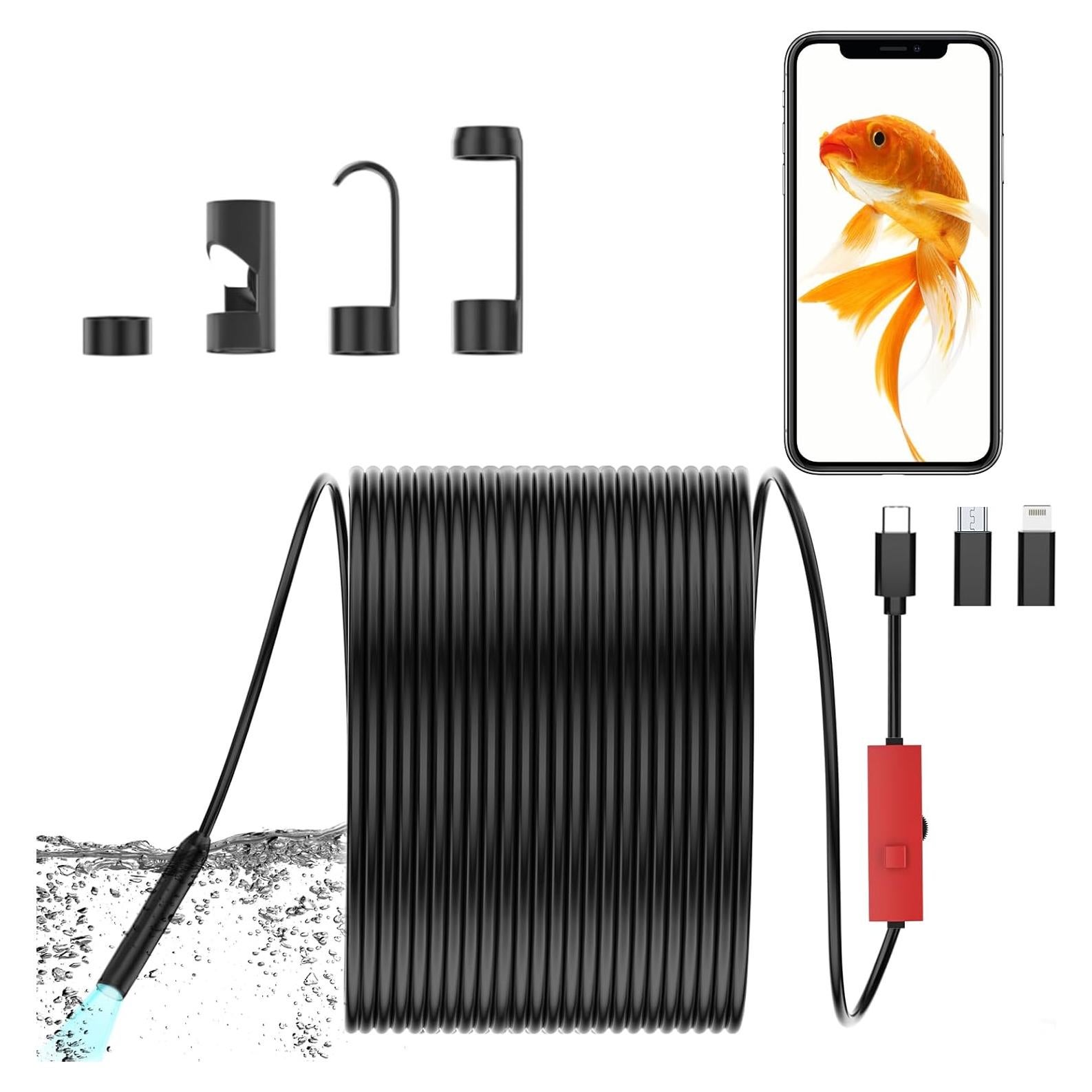 Cámara Endoscopio HD 1920P T sharexe 5m IP67 con Luz LED