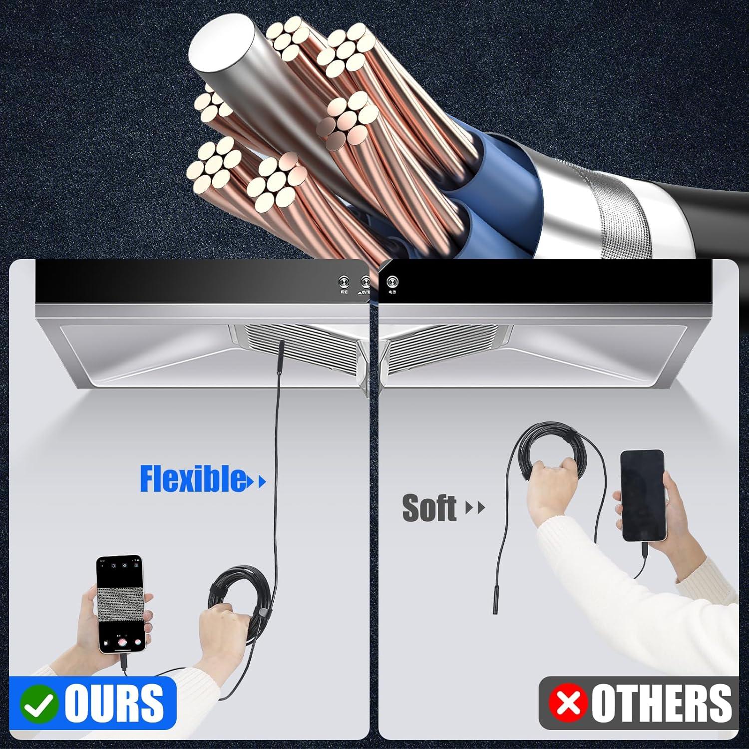 Cámara Endoscopio HD 1920P T sharexe 5m IP67 con Luz LED