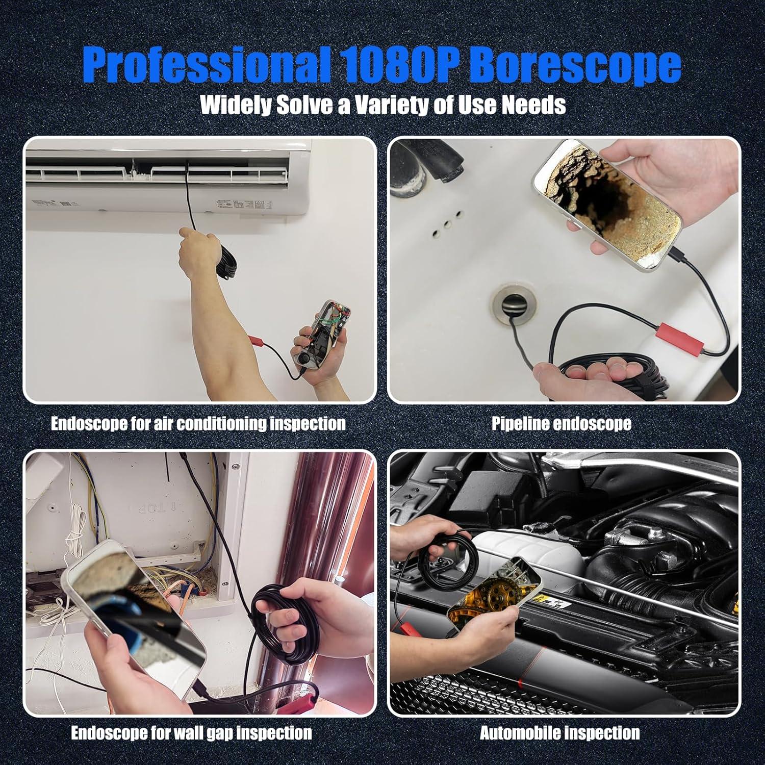 Cámara Endoscopio HD 1920P T sharexe 5m IP67 con Luz LED