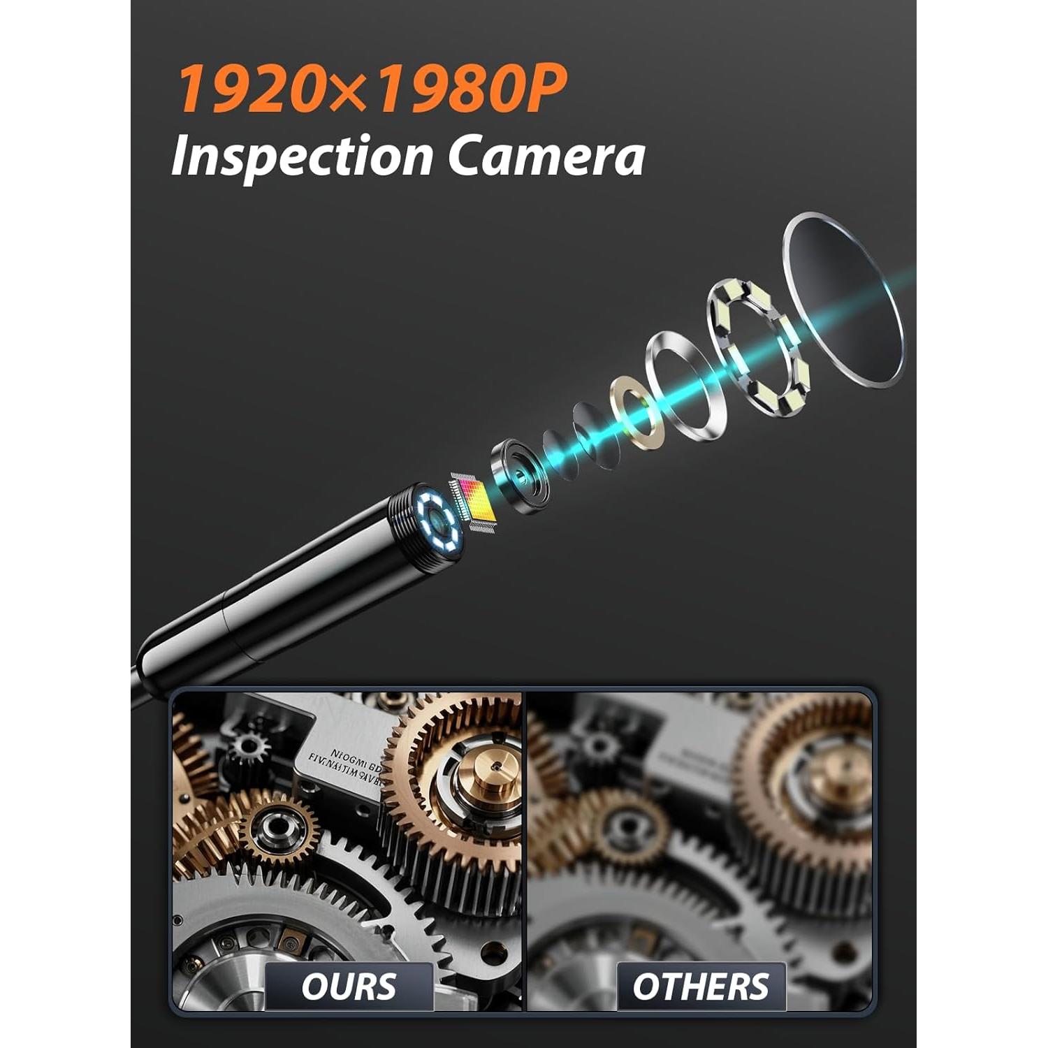 Cámara Endoscópica Vorth C33 5.03m HD 1080P IP67 con Luz