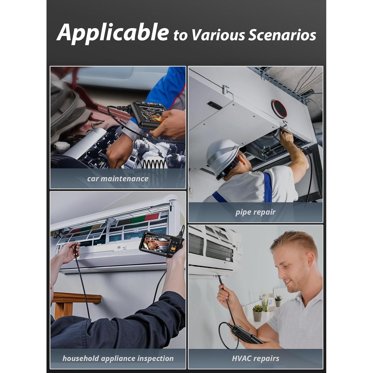 Cámara Endoscópica Vorth C33 5.03m HD 1080P IP67 con Luz