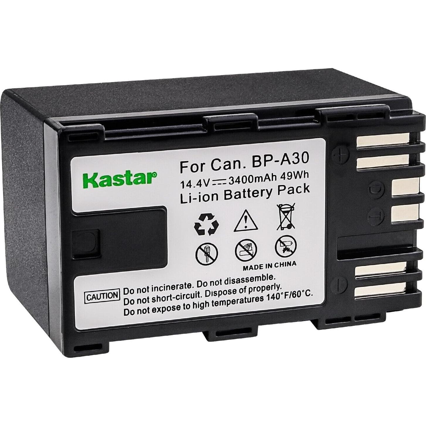 Cargador Rápido Dual LCD Kastar + 4 Baterías BP-A30