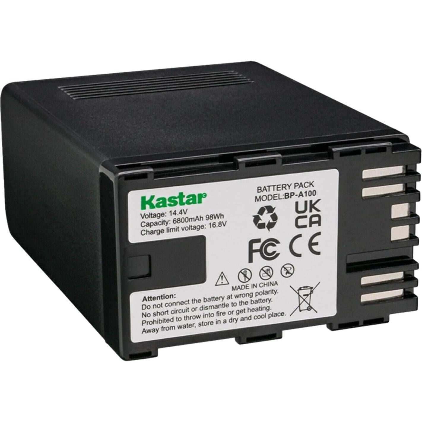 Baterías Kastar 3-Pack BP-A100 + Cargador CH04 para Canon