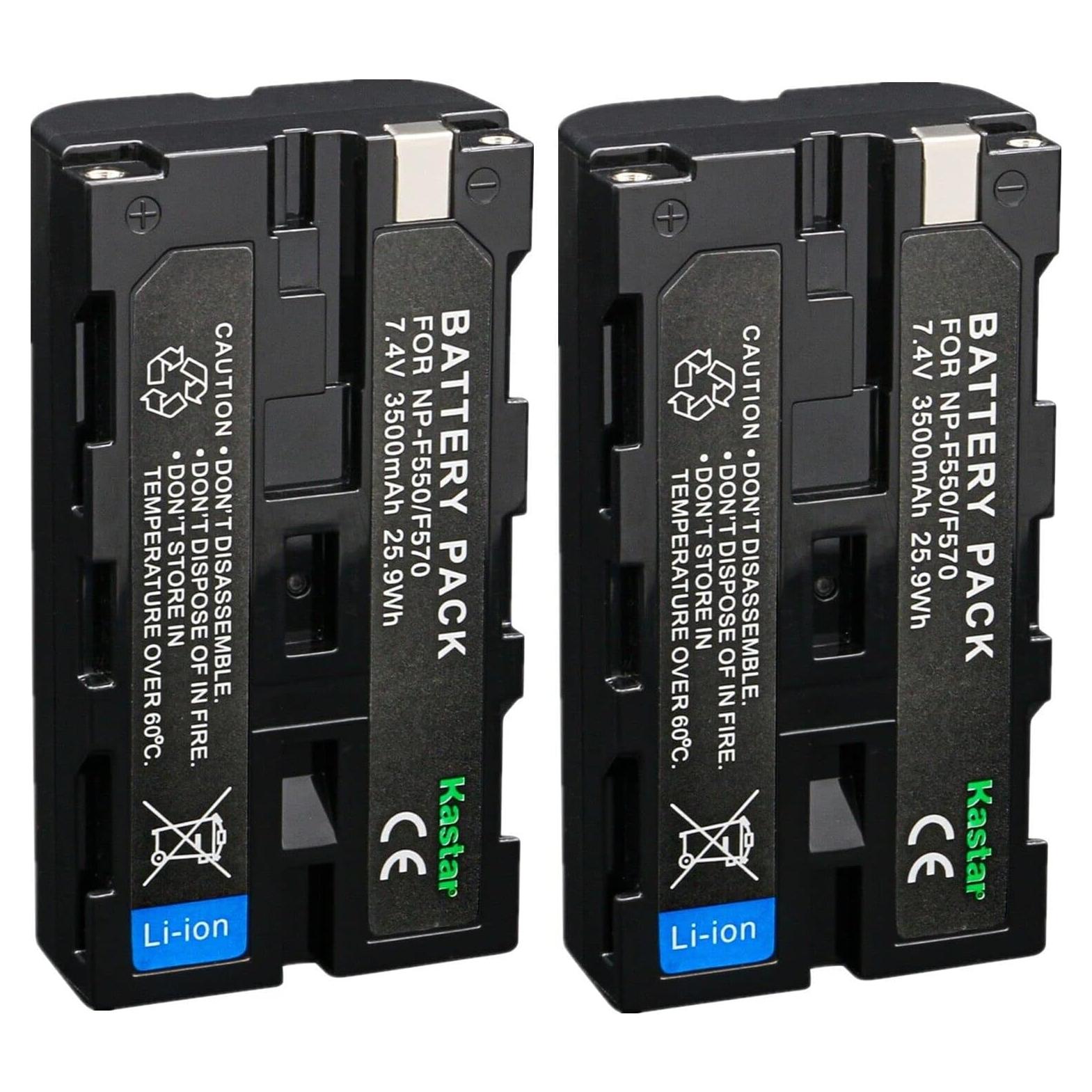 Batería Kastar NP-F580 7.4V 3500mAh 2-Pack para Blackmagic