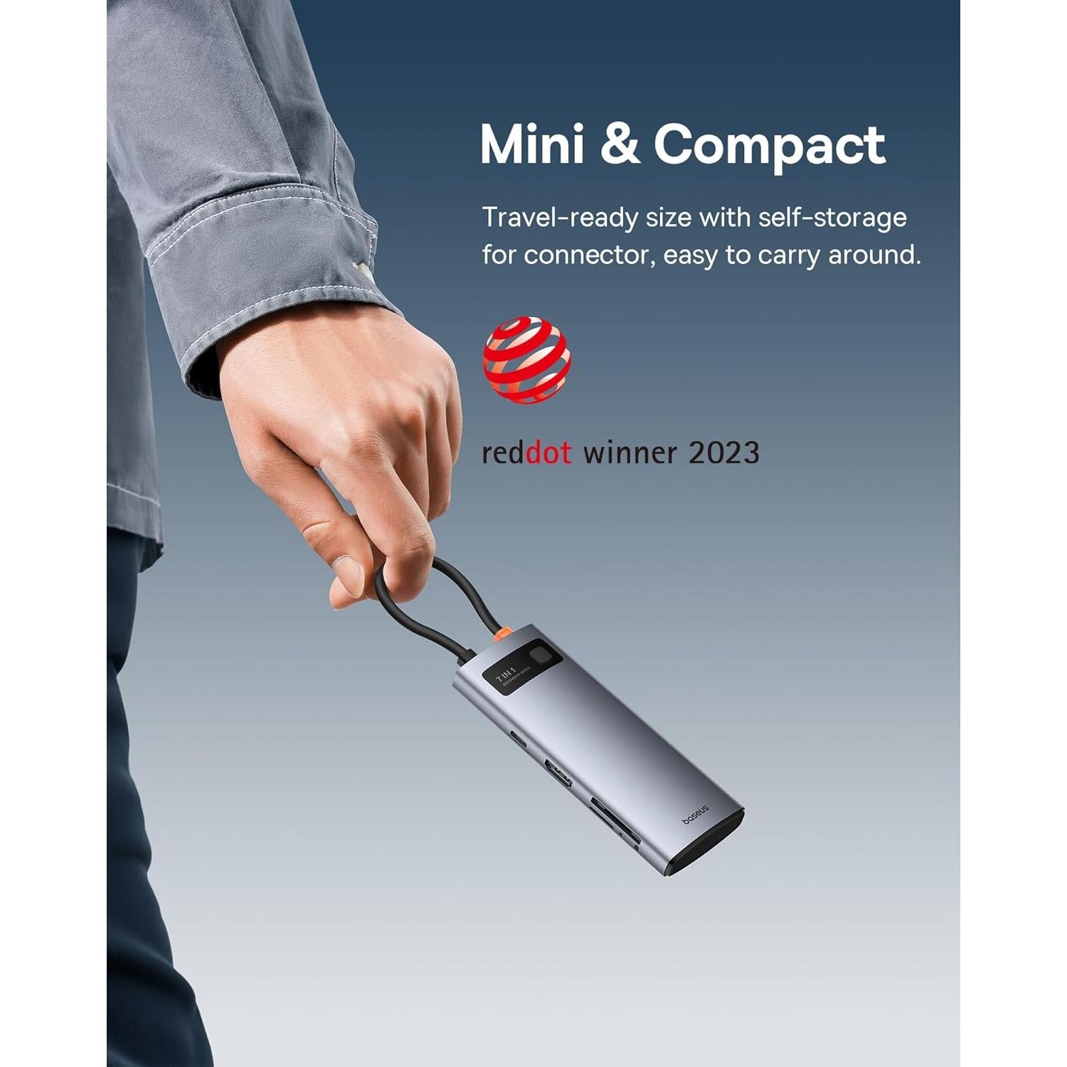 Baseus Hub USB C 7 en 1 con HDMI 4K y 3 USB-A