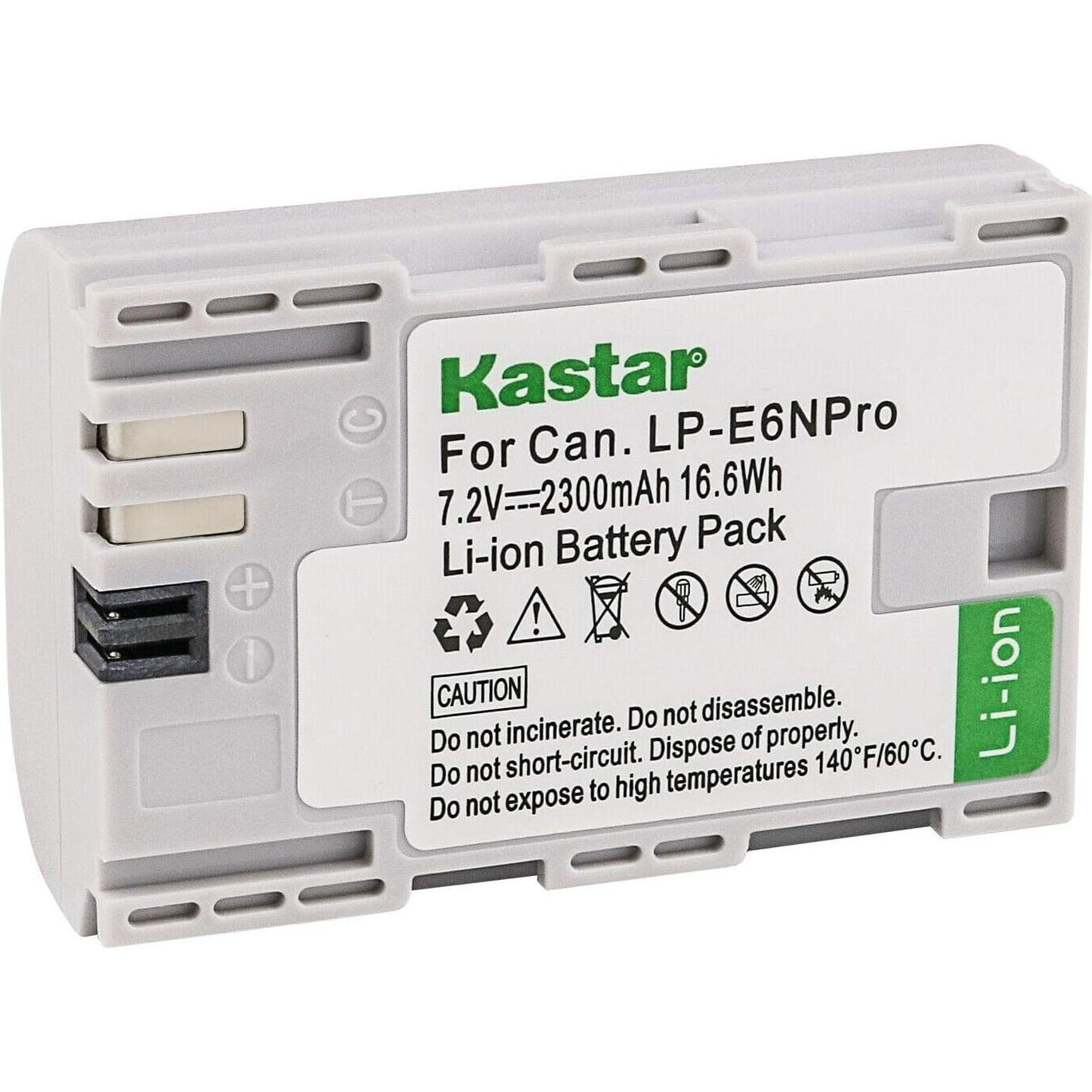 Kastar Cargador USB Dual + 3 Baterías LP-E6N Pro 340g