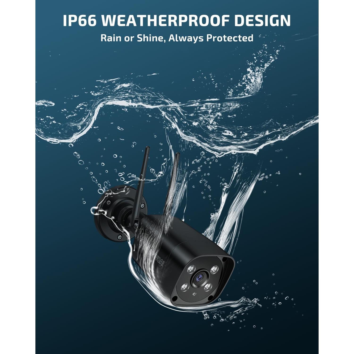 Sistema de Cámara de Seguridad Inalámbrica OHWOAI 4 Cámaras 5MP