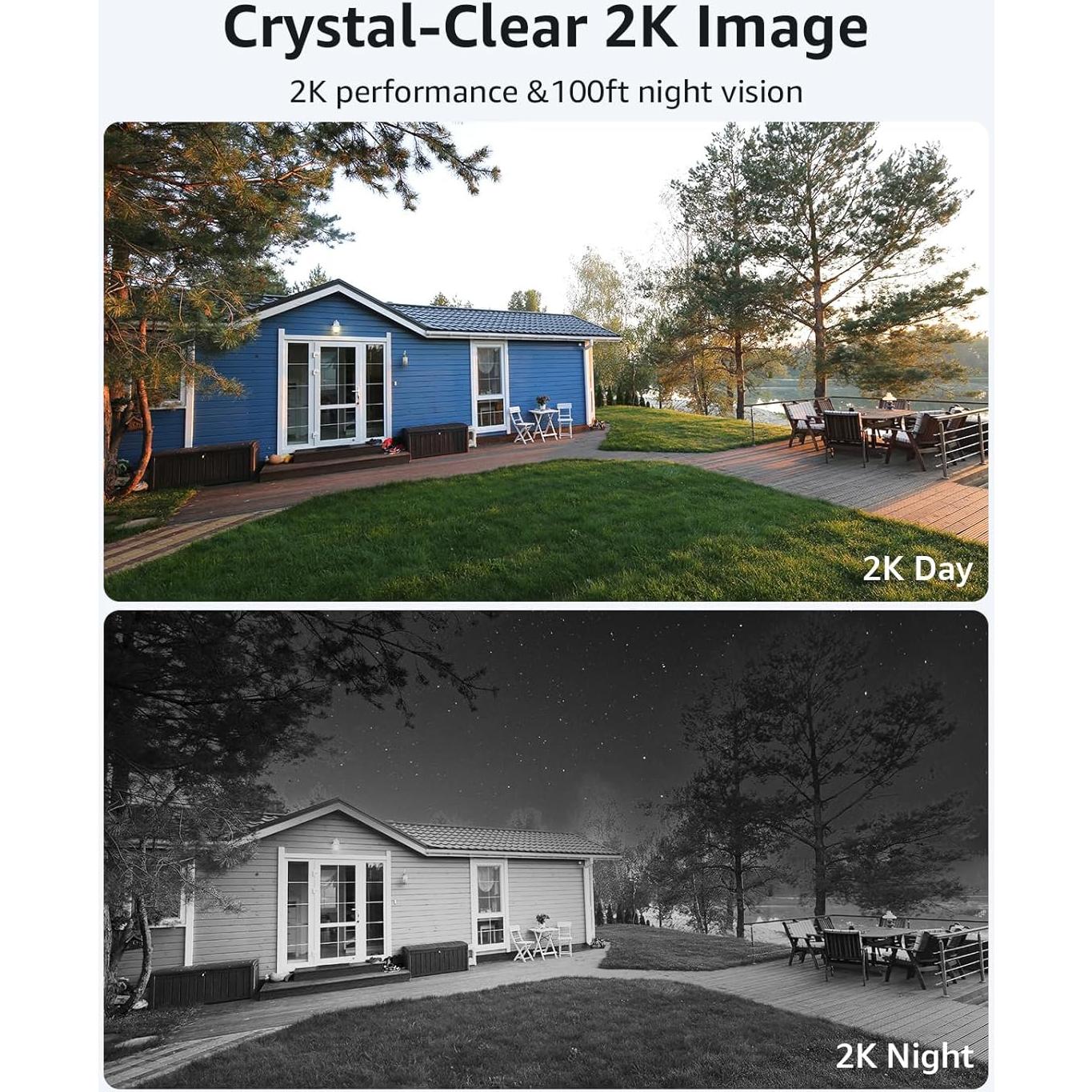 Cámaras de Seguridad Wi-Fi ANNKE 3MP 2 Pack IP66 Inalámbricas