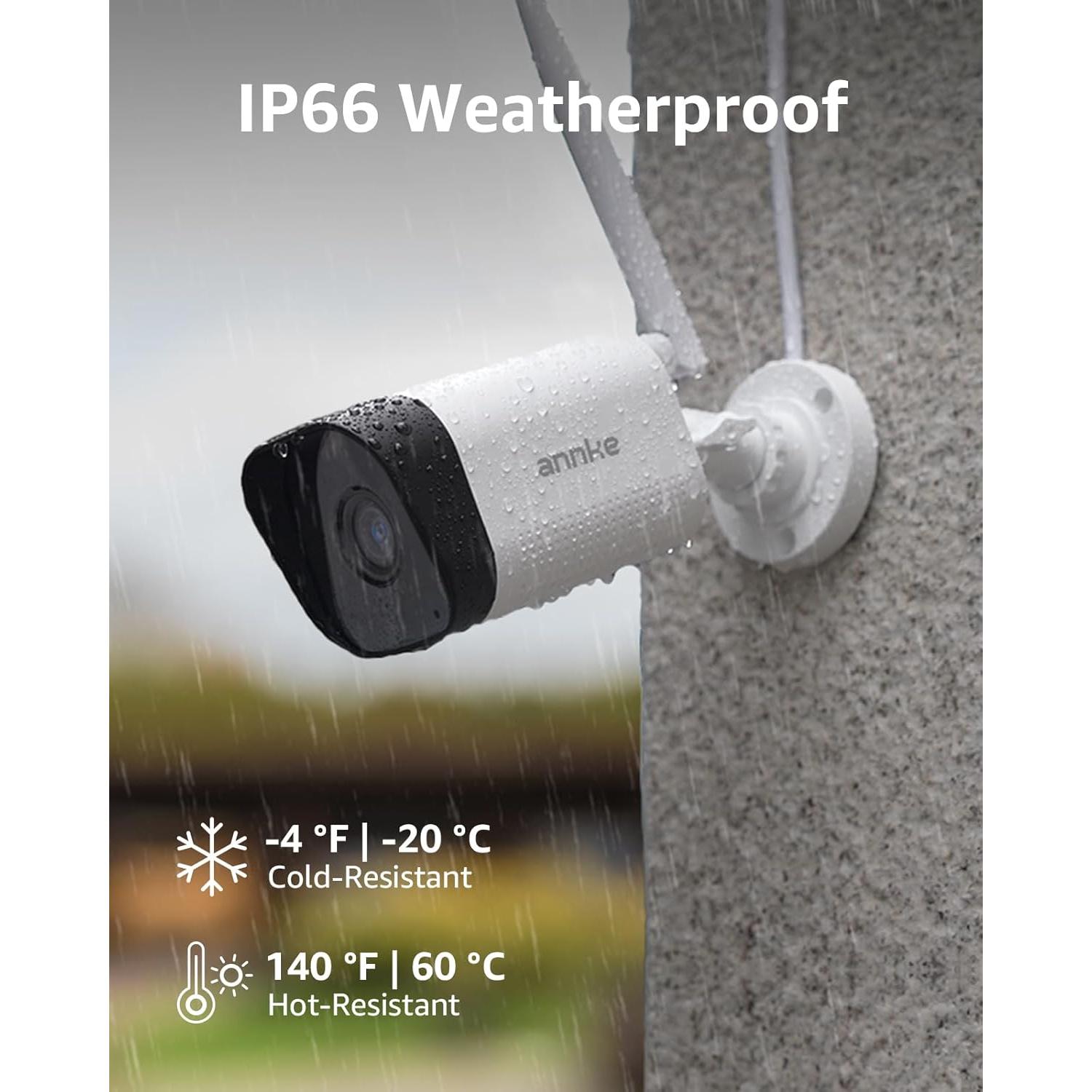 Cámaras de Seguridad Wi-Fi ANNKE 3MP 2 Pack IP66 Inalámbricas