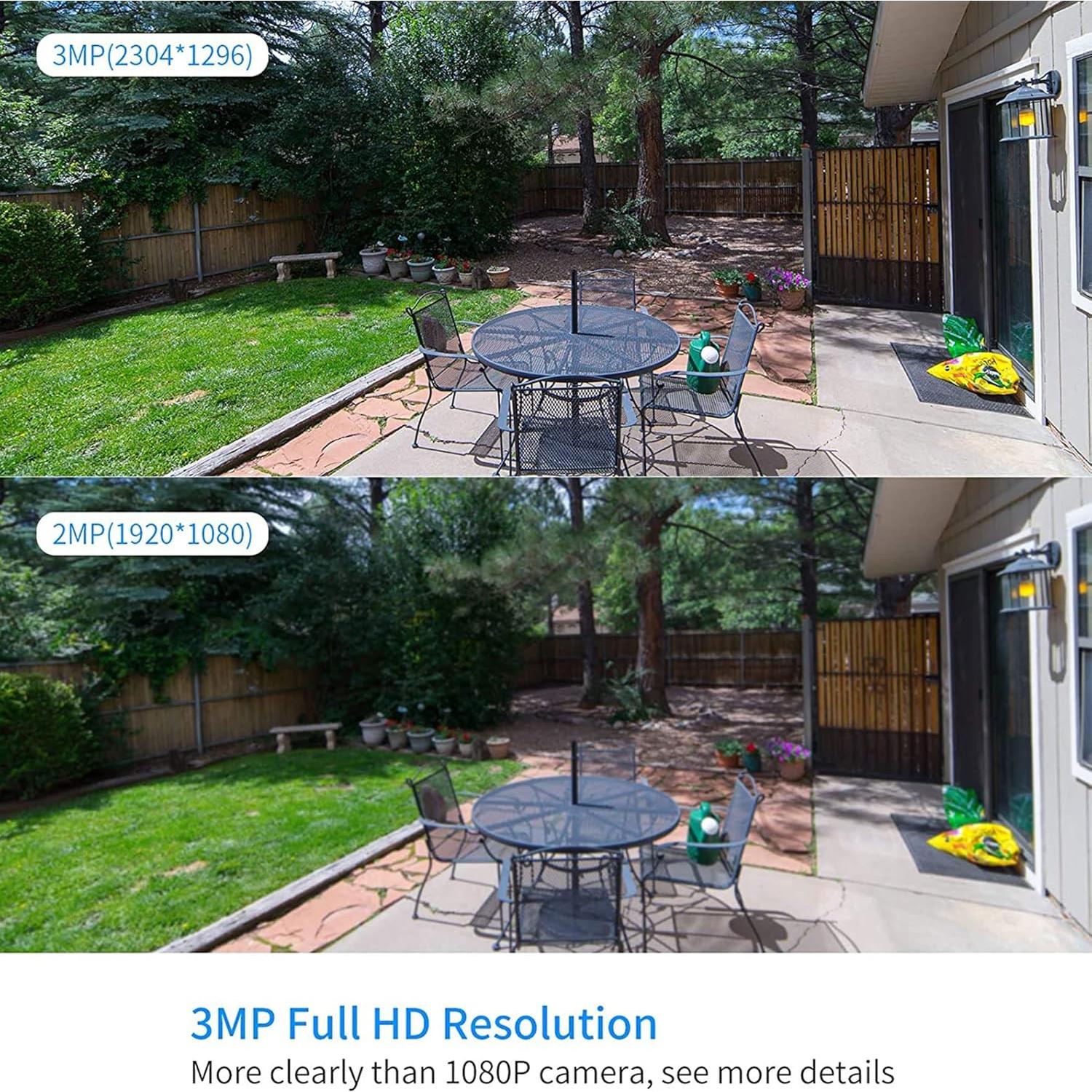 Cámara de Seguridad Hiseeu TZ-HB612 3MP Inalámbrica IP66