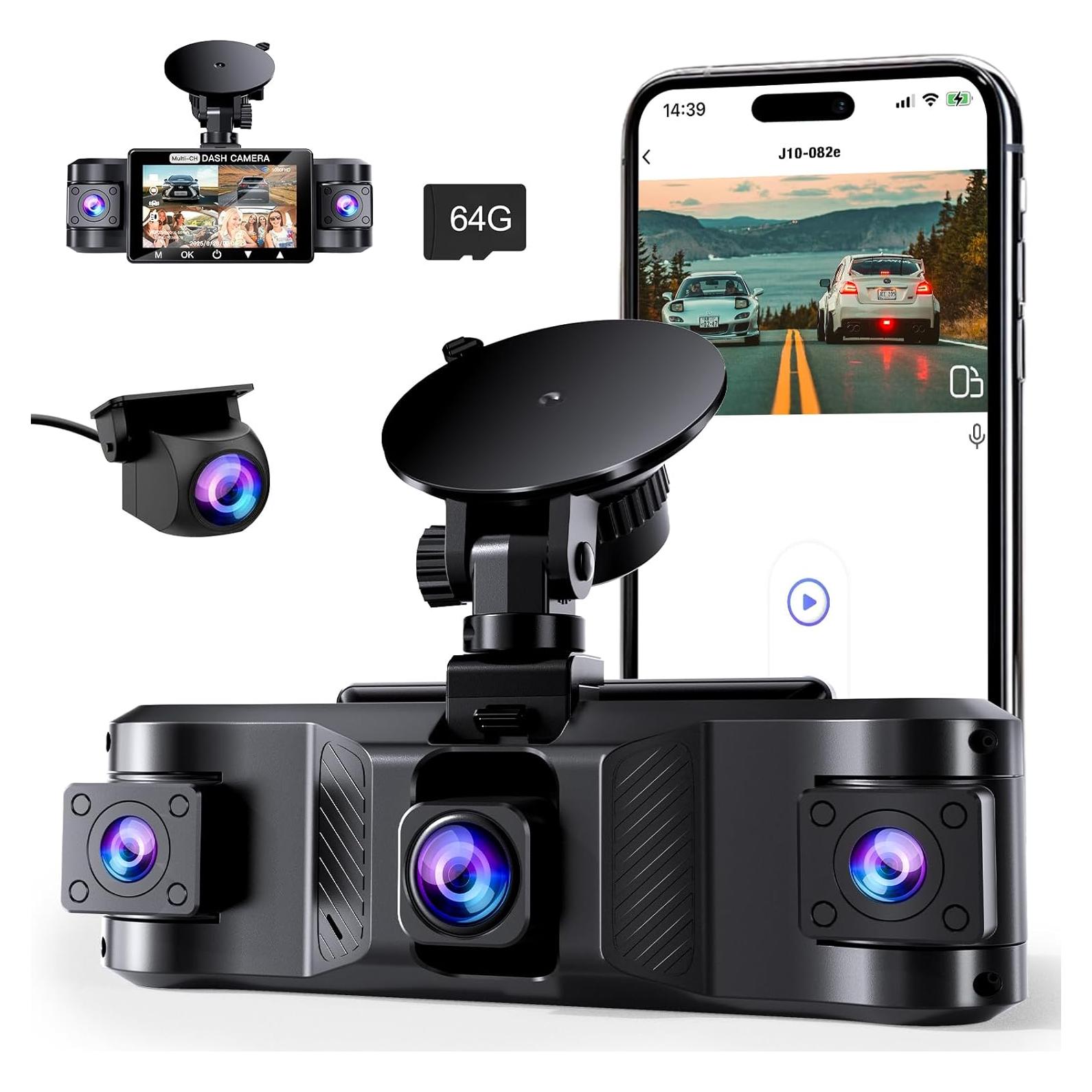 Cámara Dash 4 Canales Tehclife S10 2.5K WiFi 170°