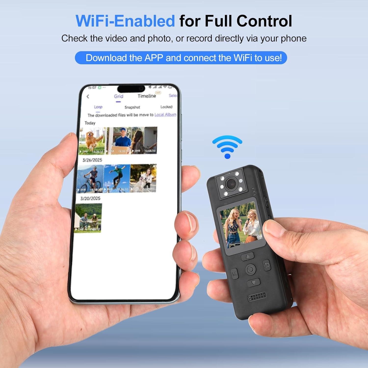 Cámara Corporal 4K Dahocamgo con Audio y Visión Nocturna