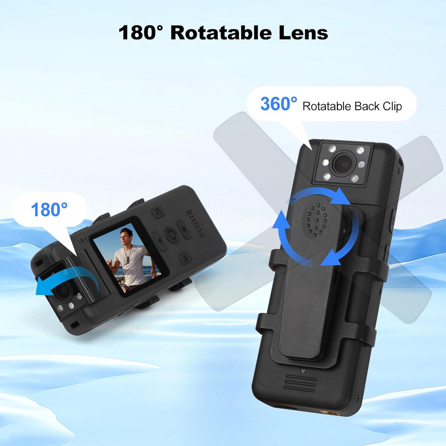 Cámara Corporal 4K Dahocamgo con Audio y Visión Nocturna