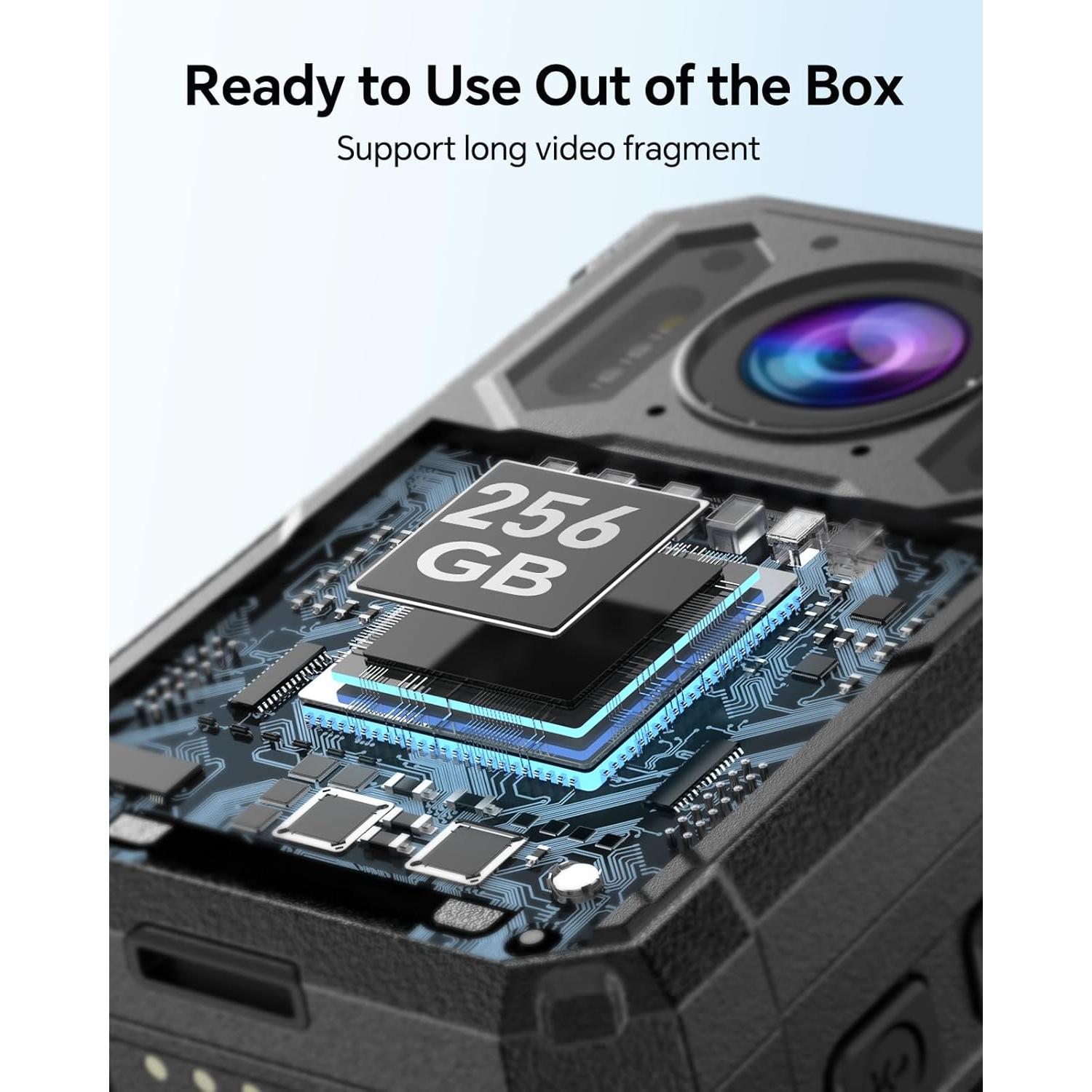 Cámara Corporal BOBLOV KJ23Pro 256GB con Visión Nocturna