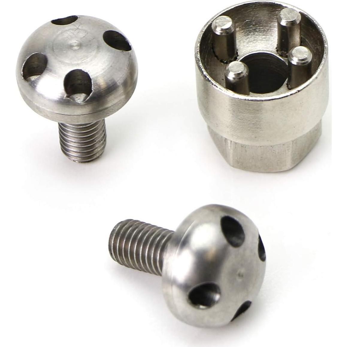 Tornillos Antirrobo M8 iJDMTOY Acero Inoxidable 20mm LED