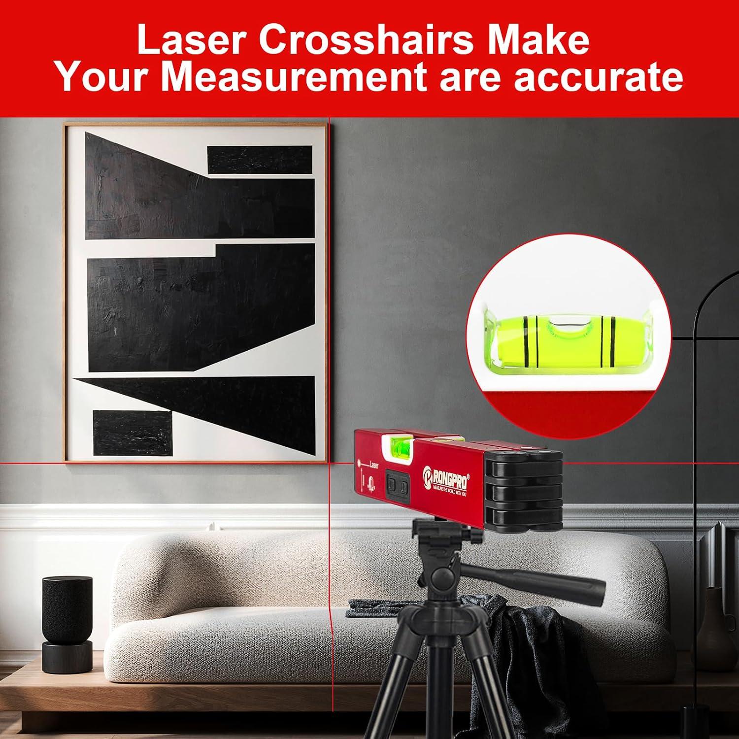 Nivel Magnético Plegable RONGPRO 50.8 cm con Láser 9.14 m
