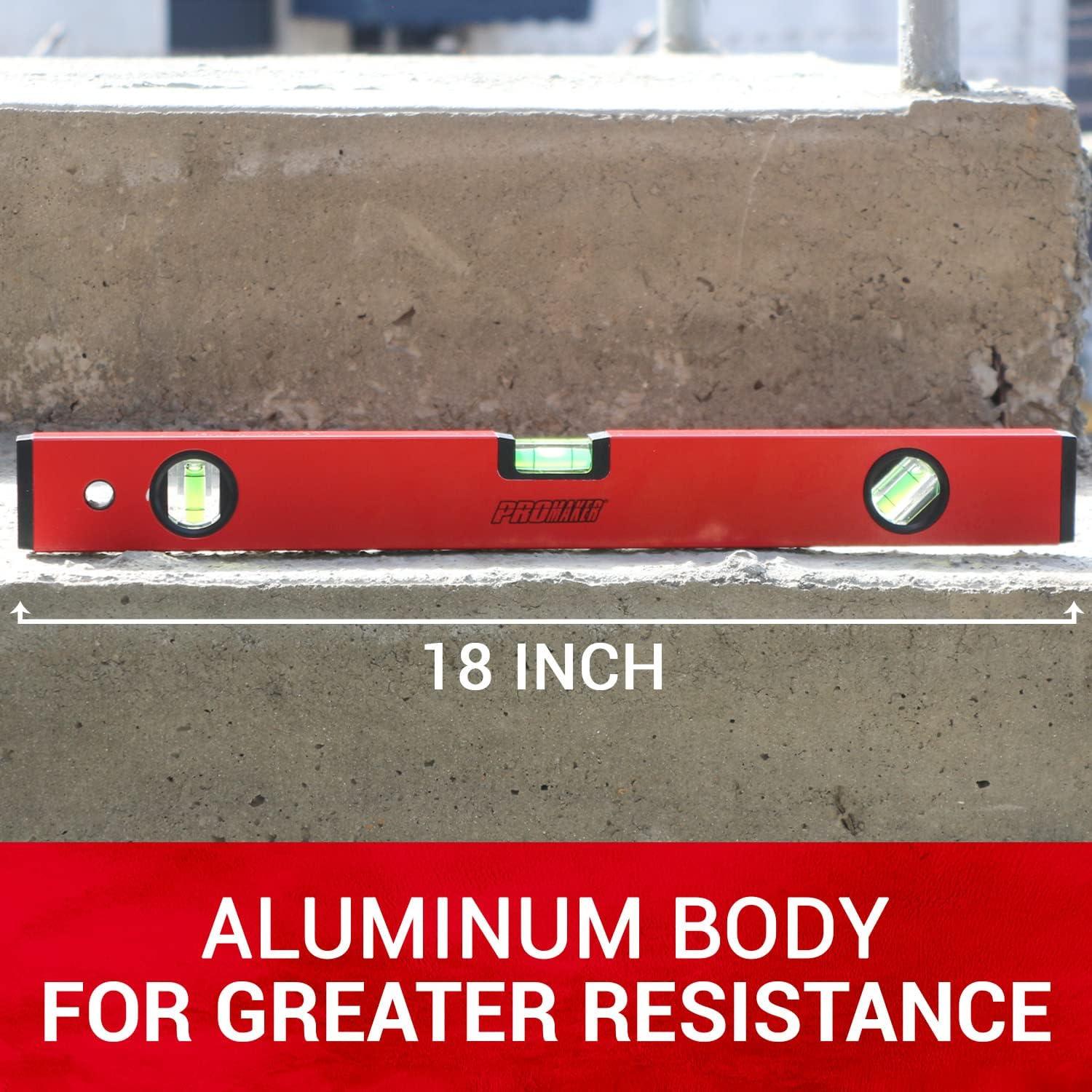 Nivel Magnético ProMaker 45° 90° 180° 18 Pulgadas Aluminio