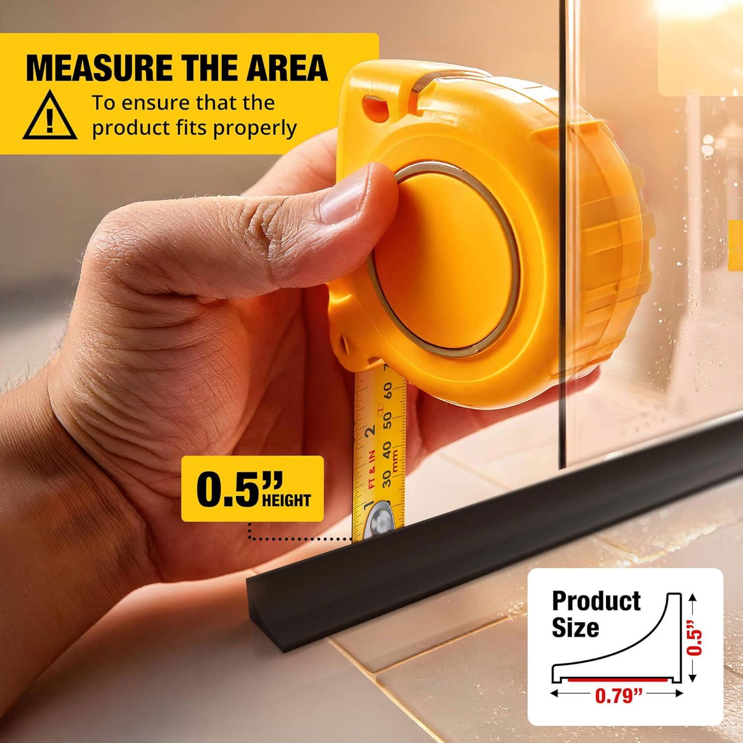 Barrera de Agua para Ducha Hippo Dam 45" Negra - Antifugas