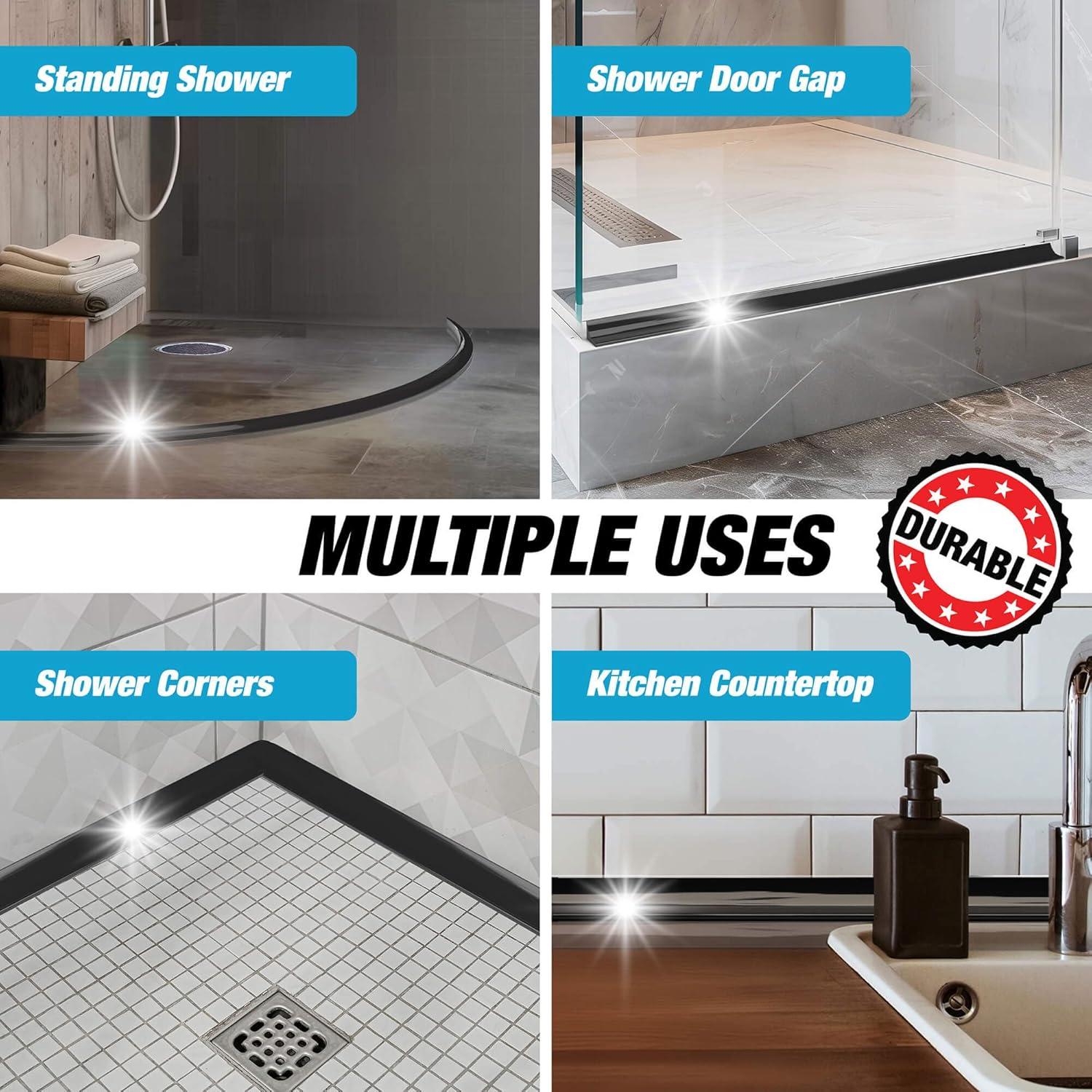 Barrera de Agua para Ducha Hippo Dam 45" Negra - Antifugas