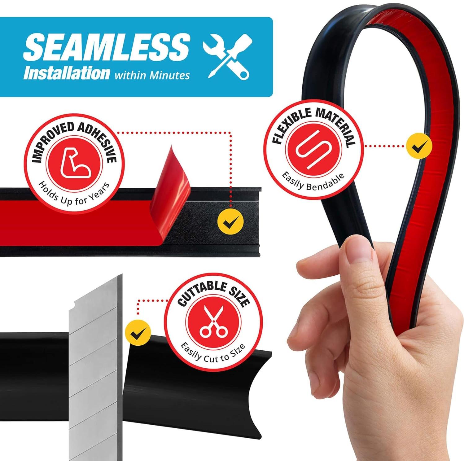 Barrera de Agua para Ducha Hippo Dam 45" Negra - Antifugas