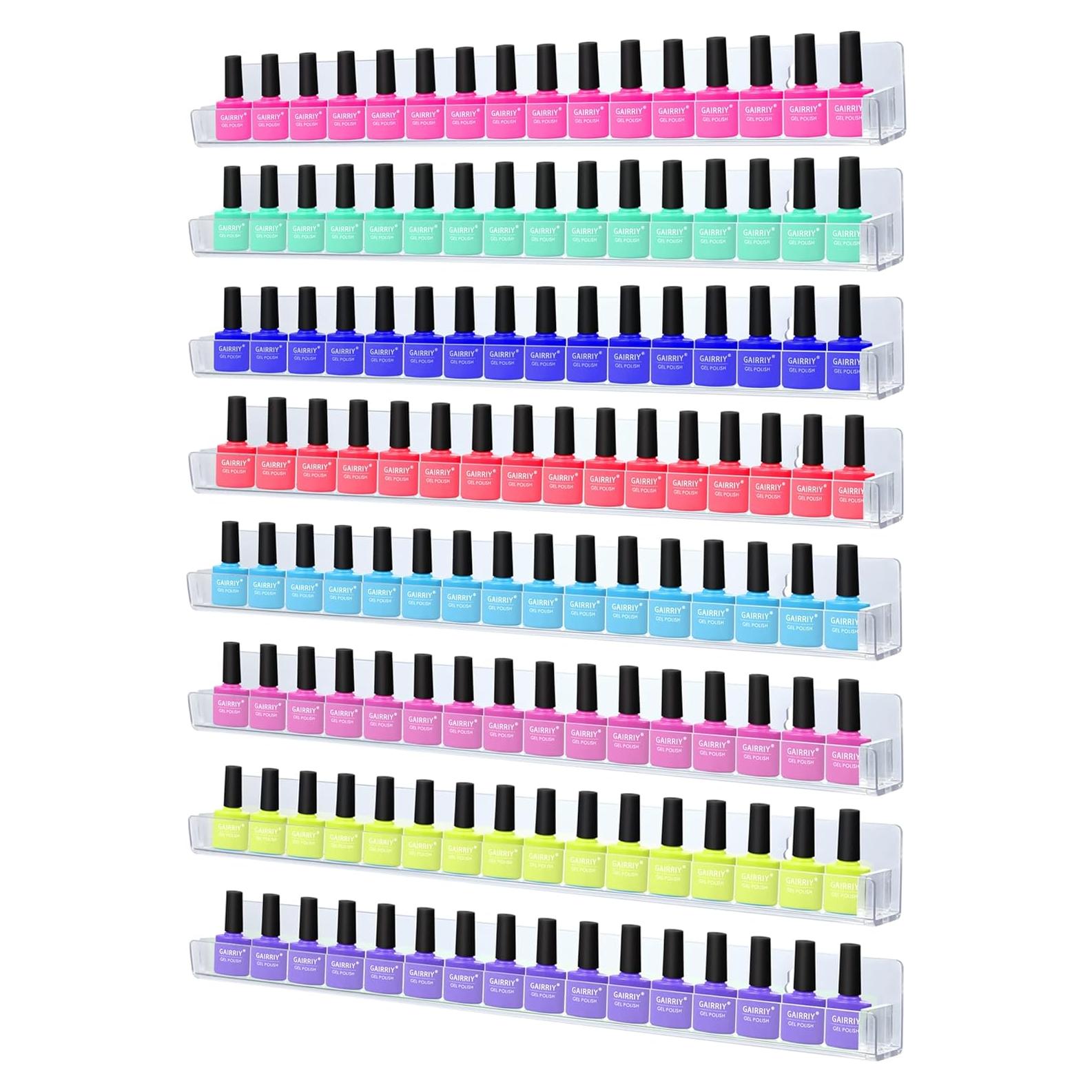 Estante de Esmalte de Uñas Trophable 8 Paquetes Acrílico Transparente
