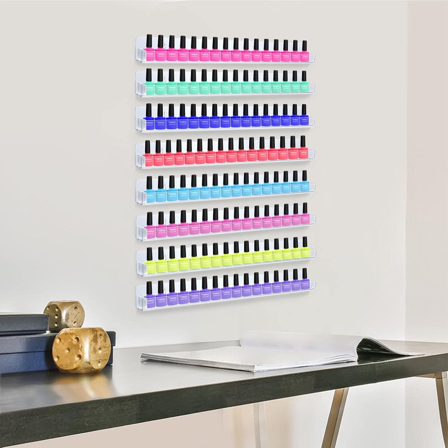 Estante de Esmalte de Uñas Trophable 8 Paquetes Acrílico Transparente