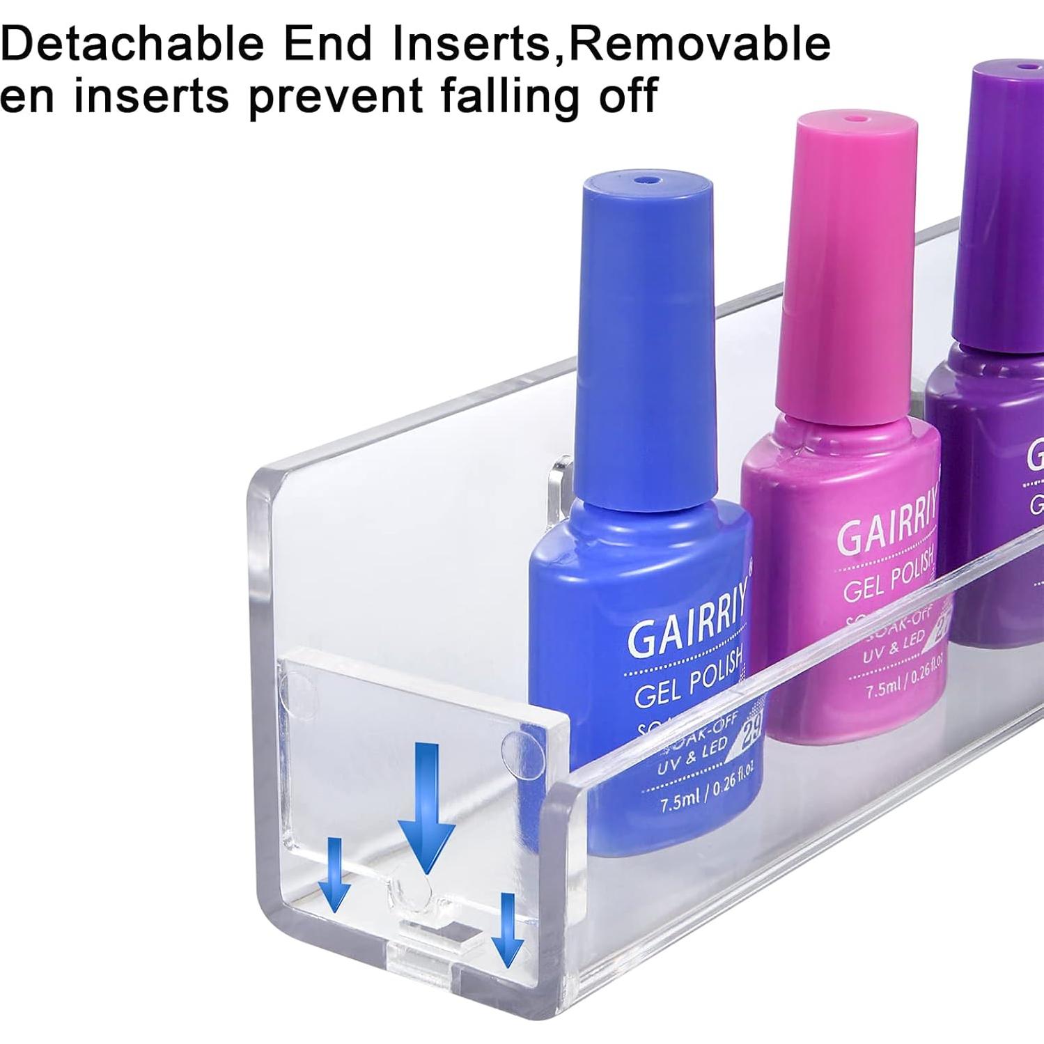 Estante de Esmalte de Uñas Trophable 8 Paquetes Acrílico Transparente