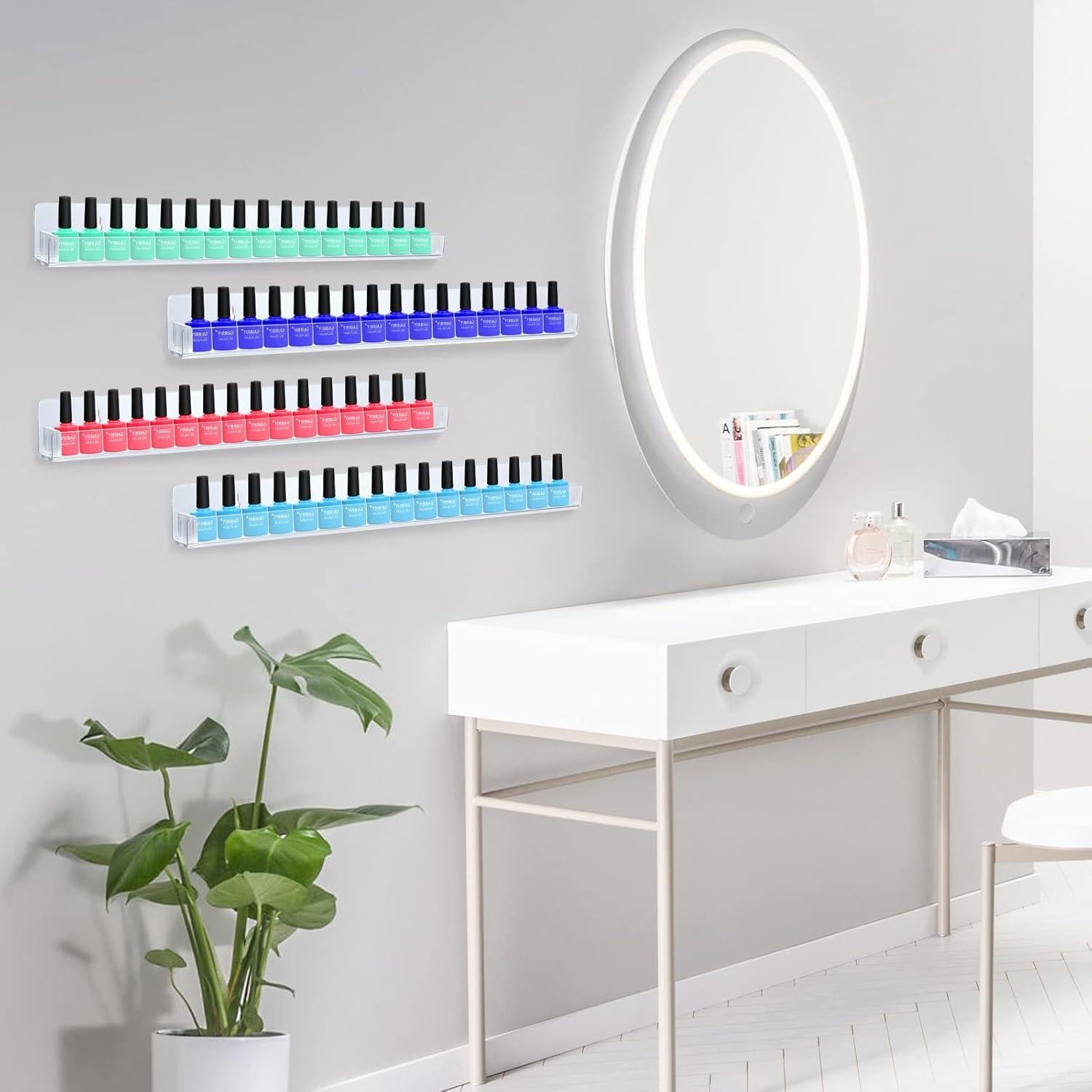 Estante de Esmalte de Uñas Trophable 8 Paquetes Acrílico Transparente