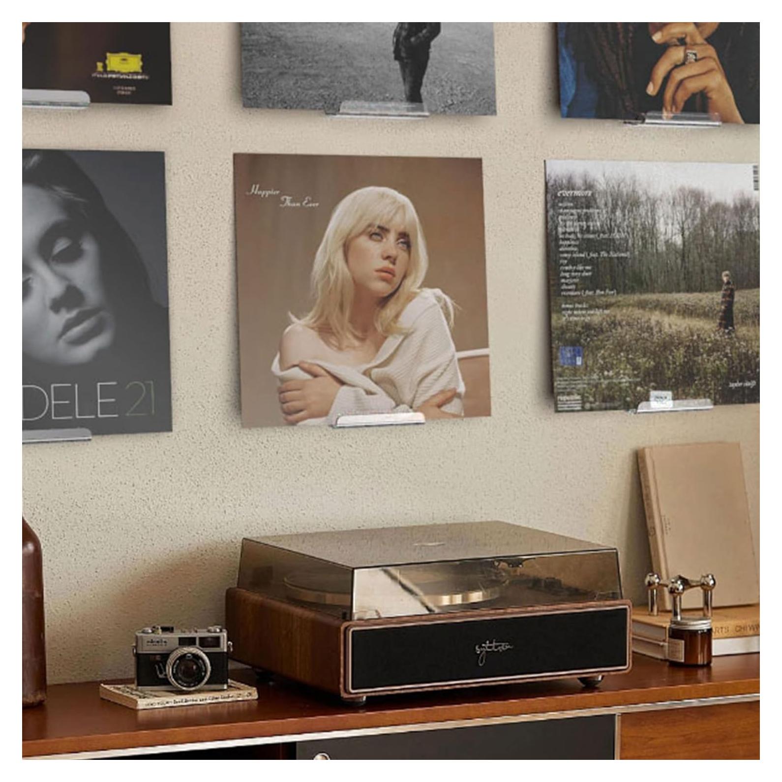 Estante Flotante para Discos Acrílico Transparente BLOLYO - 8 Paquetes