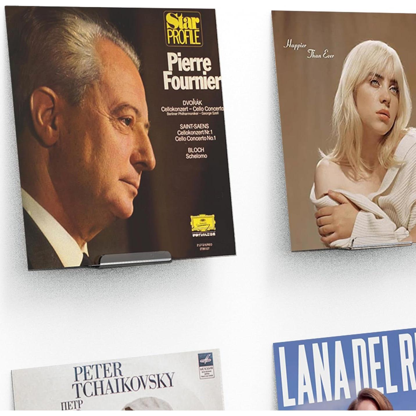 Estante Flotante para Discos Acrílico Transparente BLOLYO - 8 Paquetes