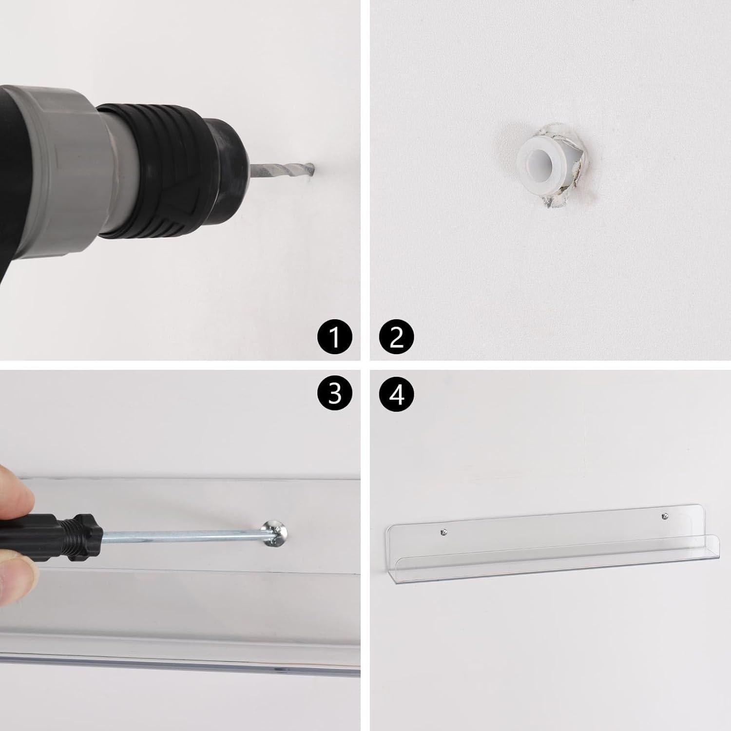 Estantes Flotantes Acrílicos Tbestmax 8 Piezas 30.48 cm