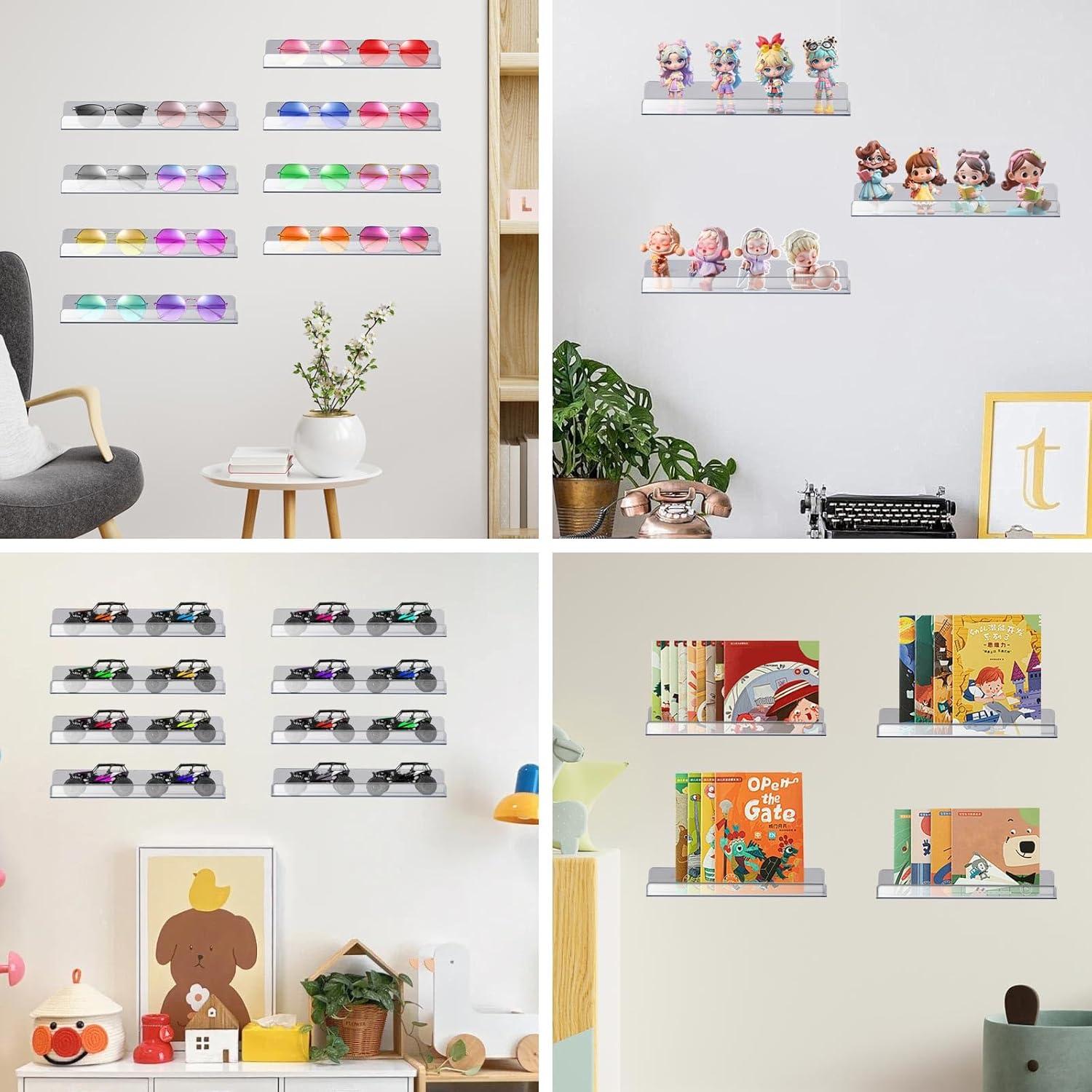 Estantes Flotantes Acrílicos Tbestmax 8 Piezas 30.48 cm