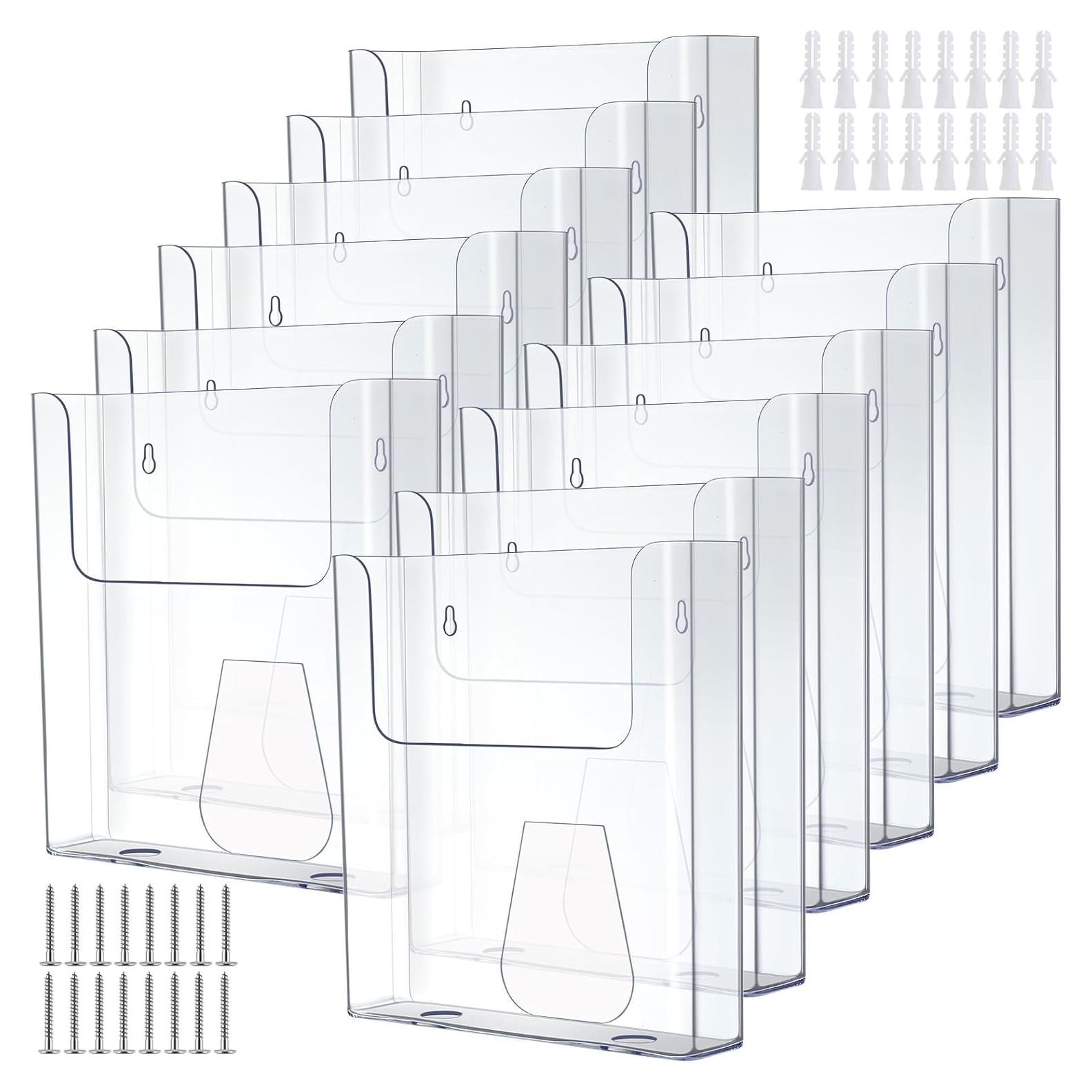 Soporte de Folletos Ripeng 8 Pcs A4 Acrílico Transparente